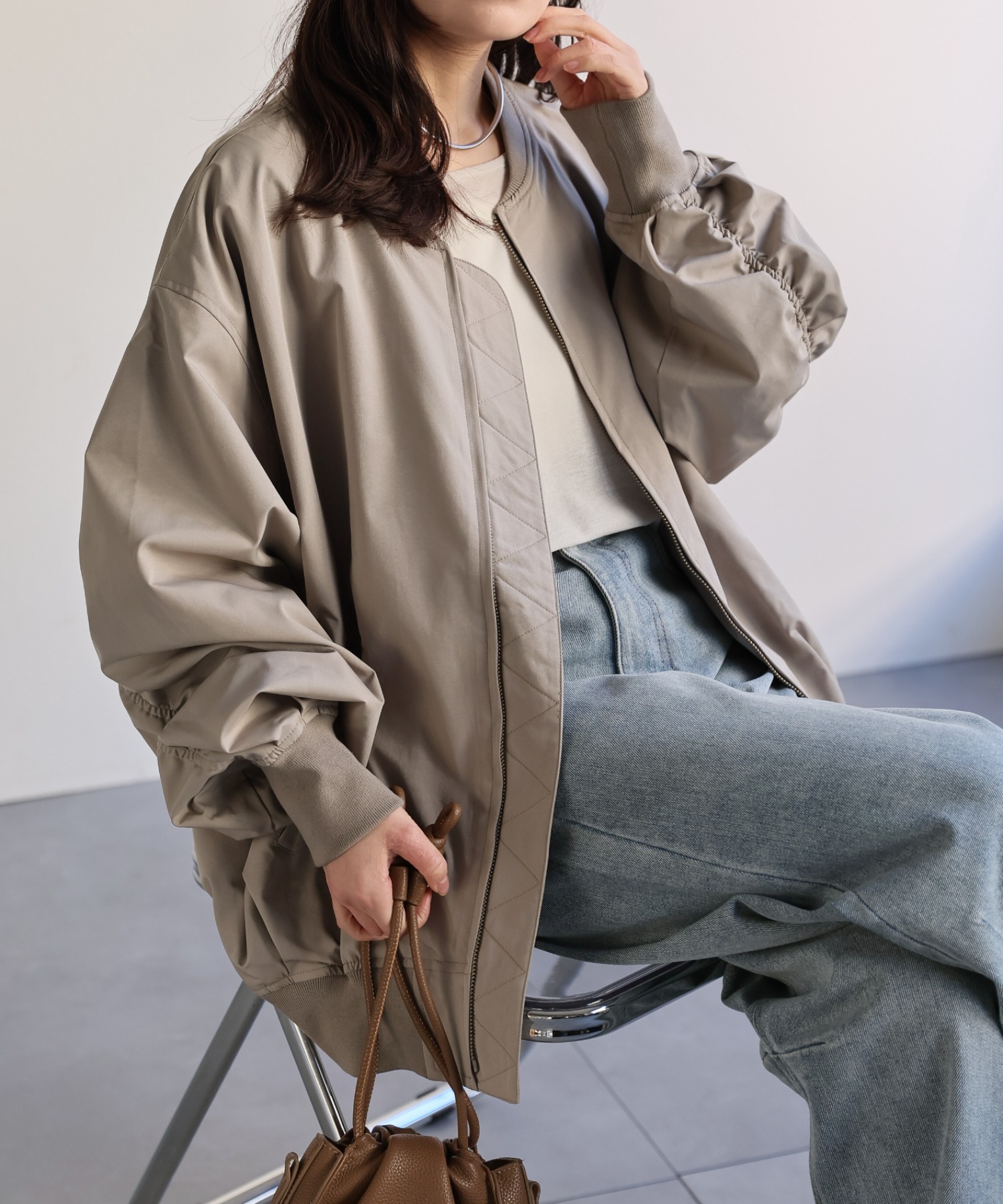 model：156cm 着用サイズ：FREE
