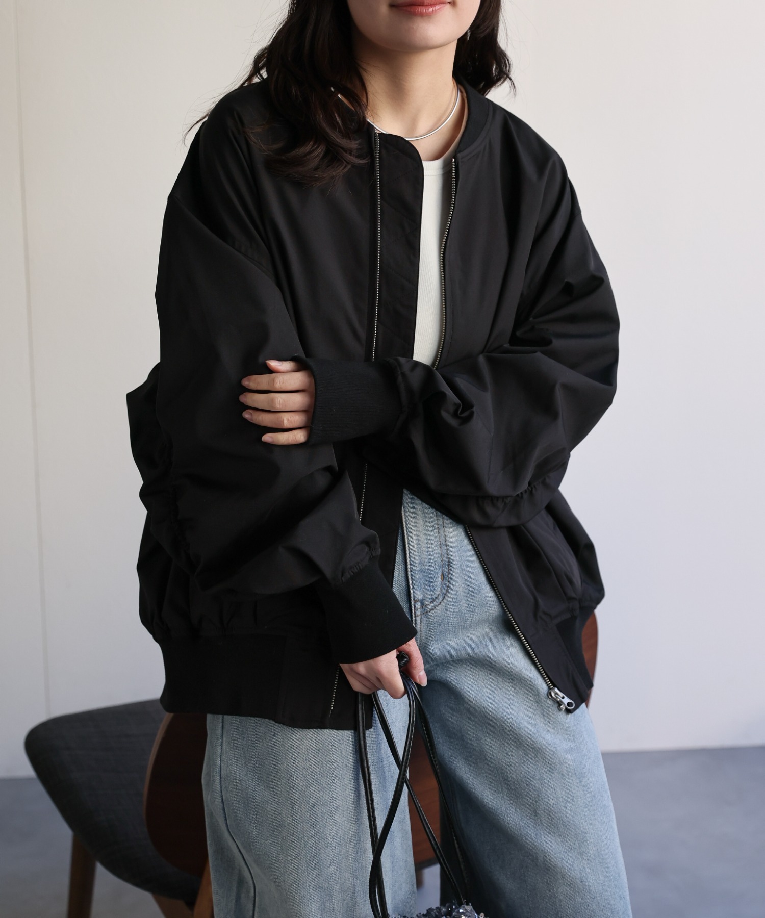 model：156cm 着用サイズ：FREE