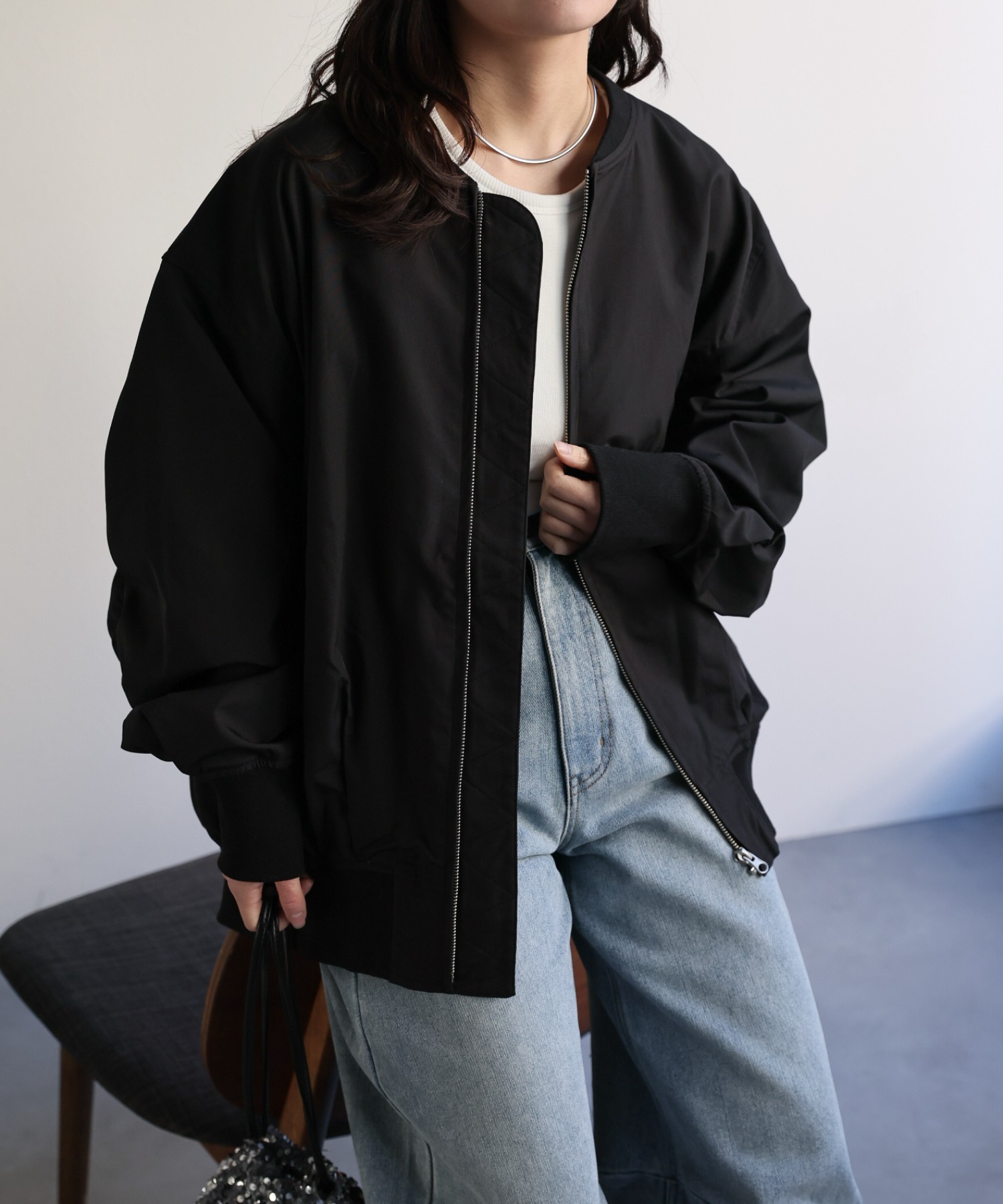 model：156cm 着用サイズ：FREE