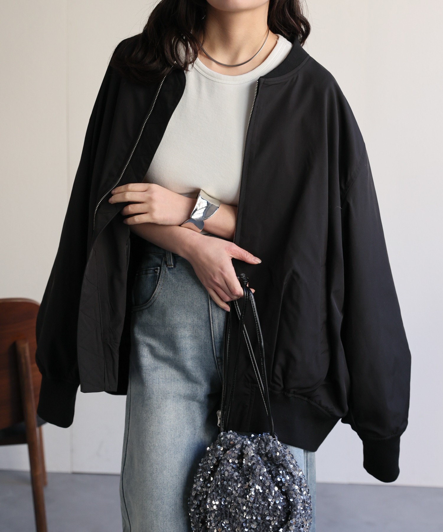 model：156cm 着用サイズ：FREE