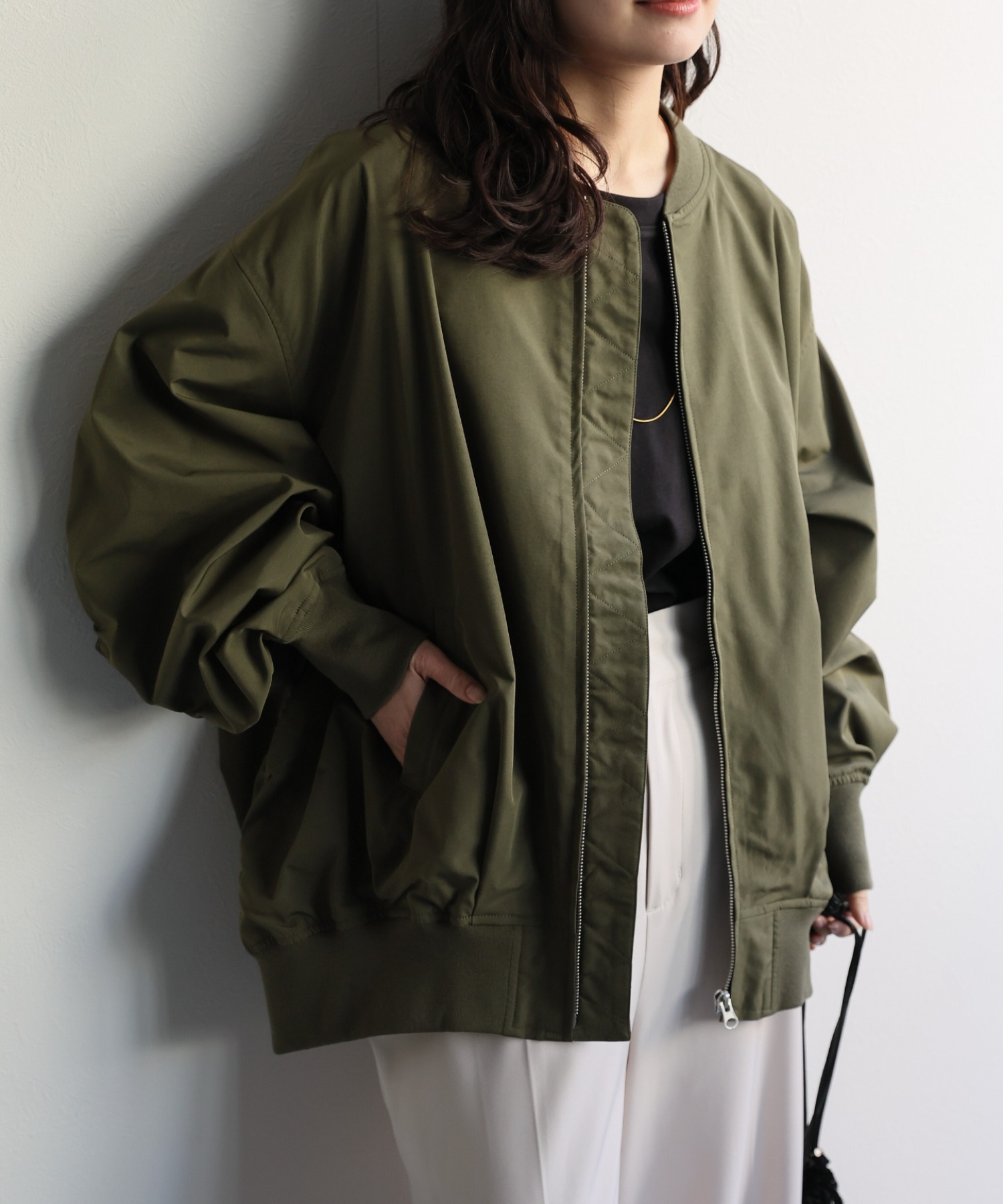 model：156cm 着用サイズ：FREE