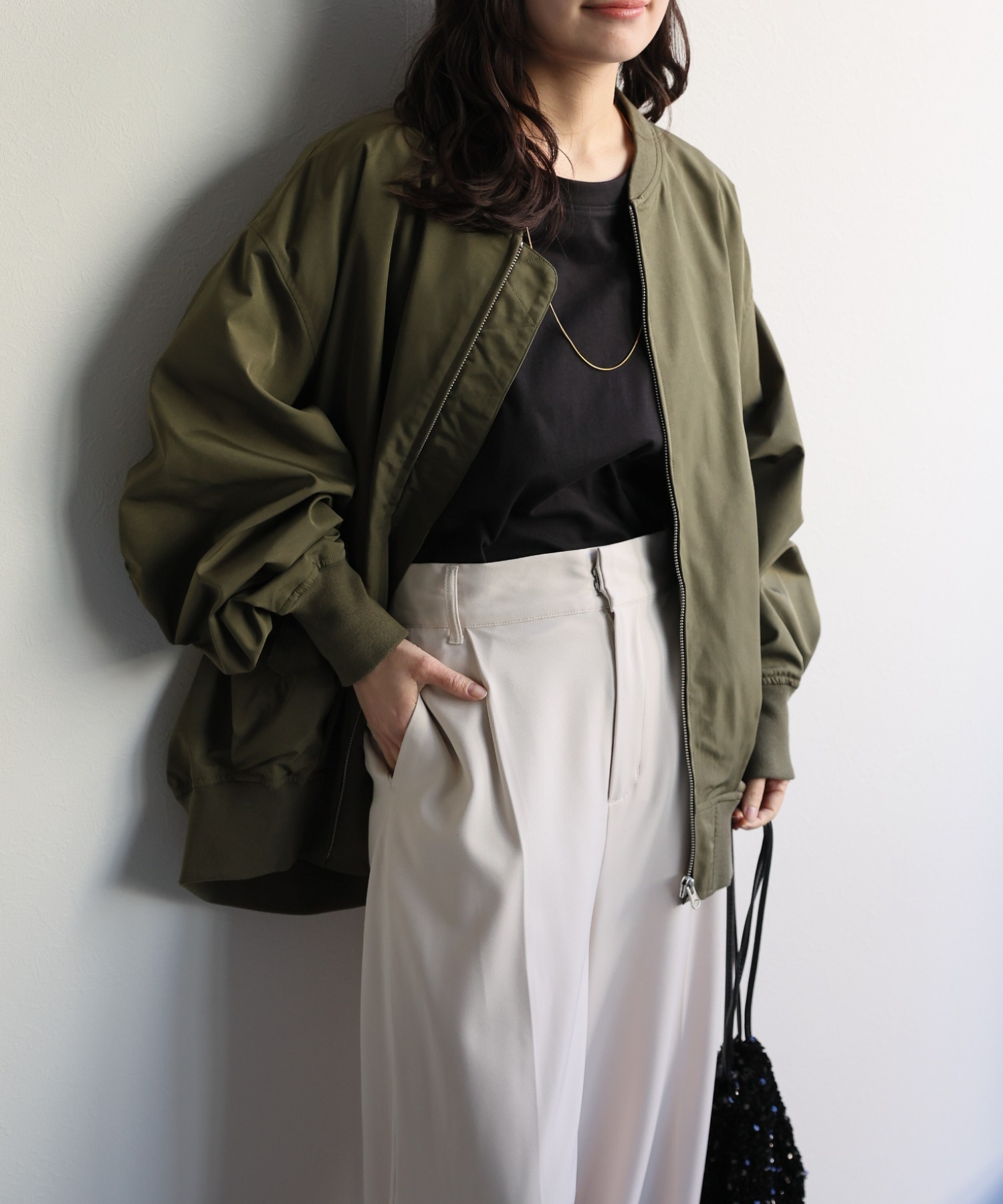 model：156cm 着用サイズ：FREE