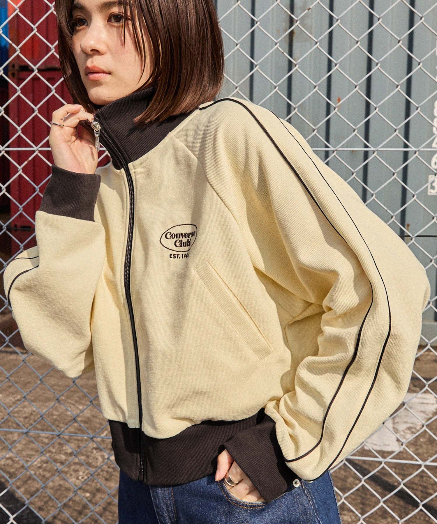 CONVERSE/コンバース ロゴ刺繍 ショートトラックジャケット MONO-MART 