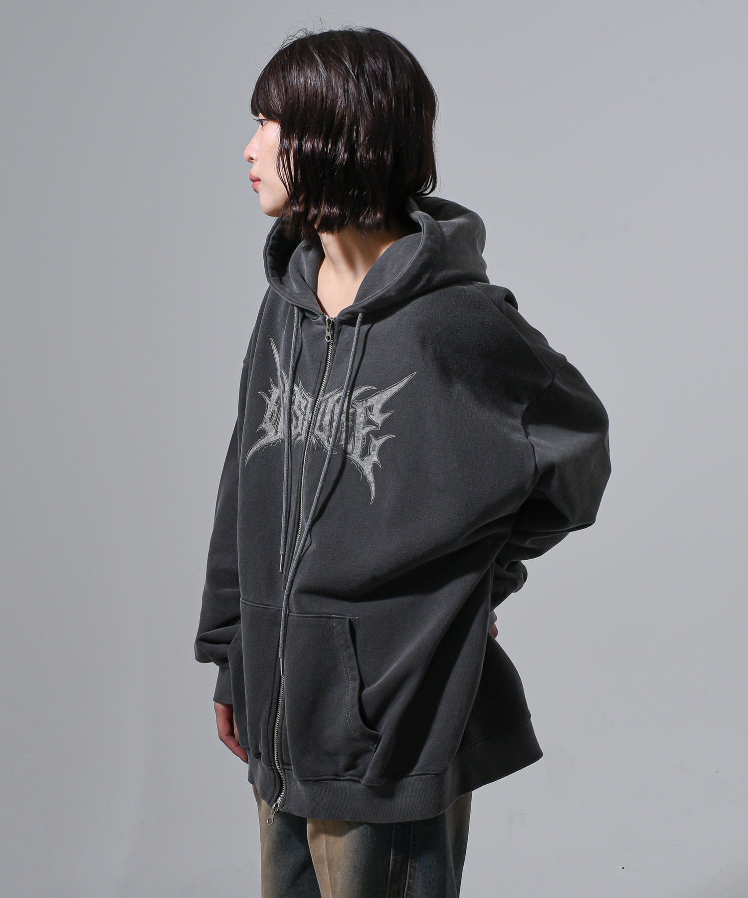 A’GEM/9 × .kom 『ARULE/アルール』スプレーZIPパーカー A'GEM/9 × .kom『ARULE/アルール』スパイダー ジップアップ