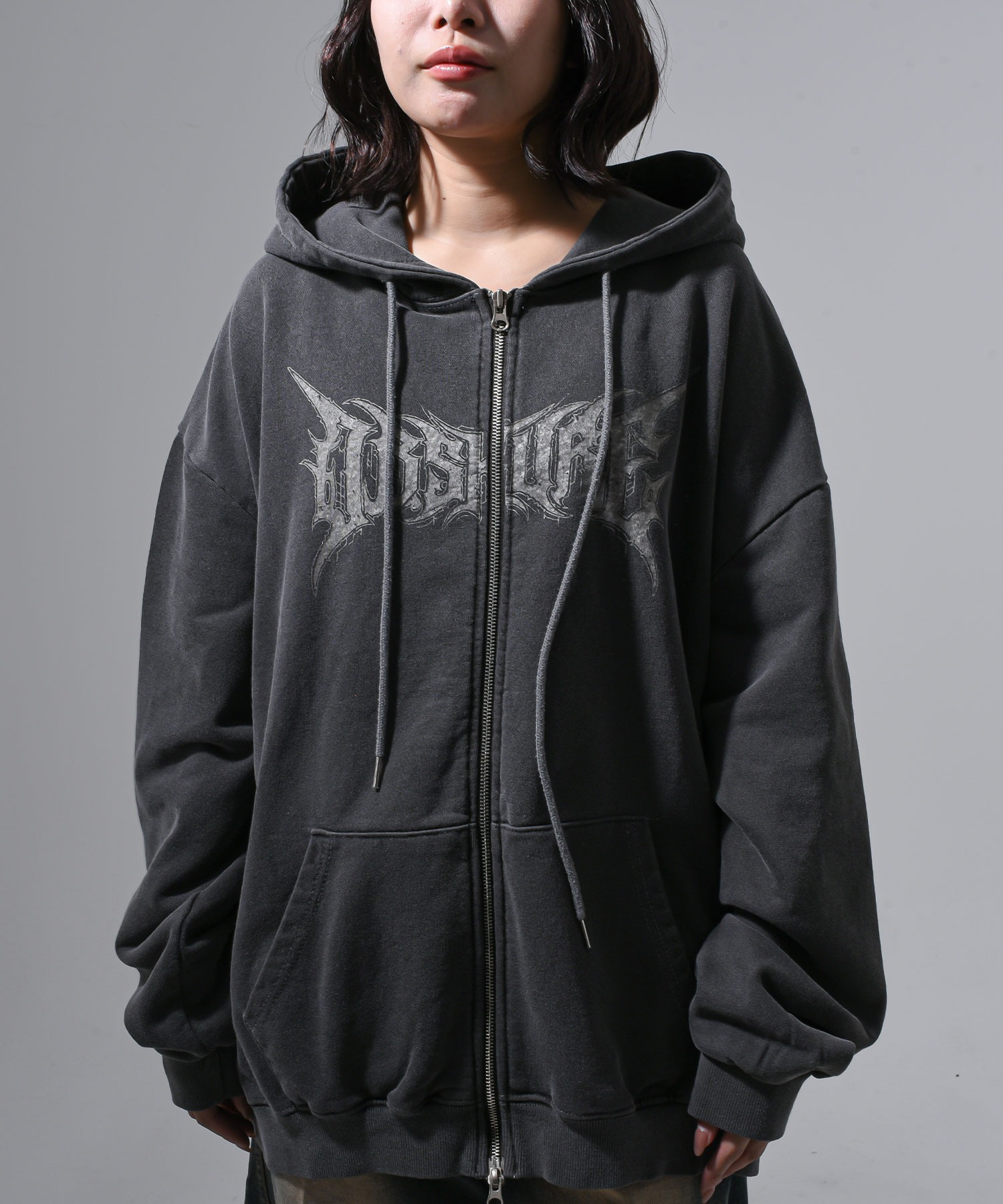 A'gem/9 × .kom ARULE ダブルジップパーカー ARULE パーカー A'GEM/9 × .kom 「ARULE/アルール」 加工ZIPUP