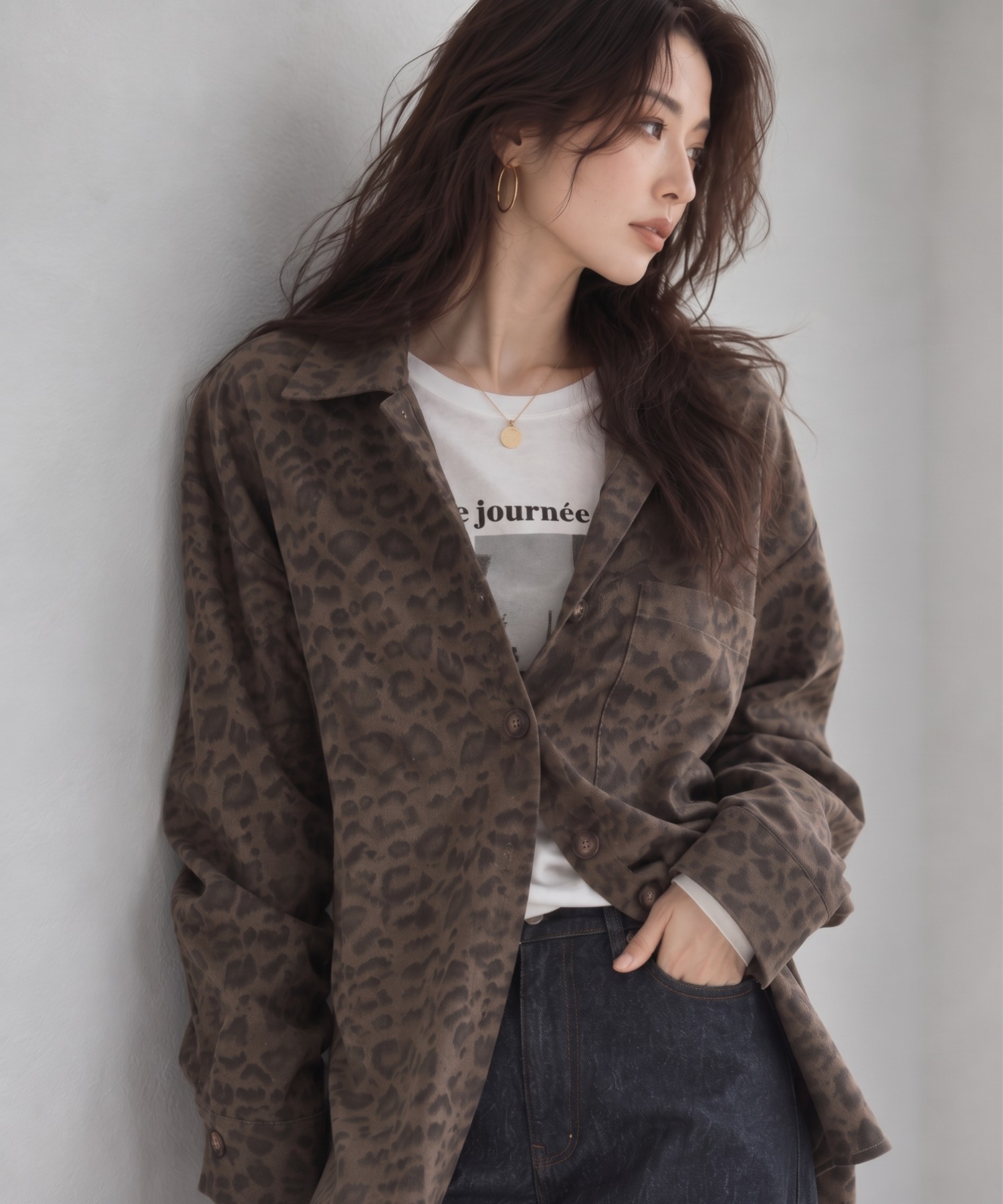 モデル身長：158cm
着用サイズ：FREE