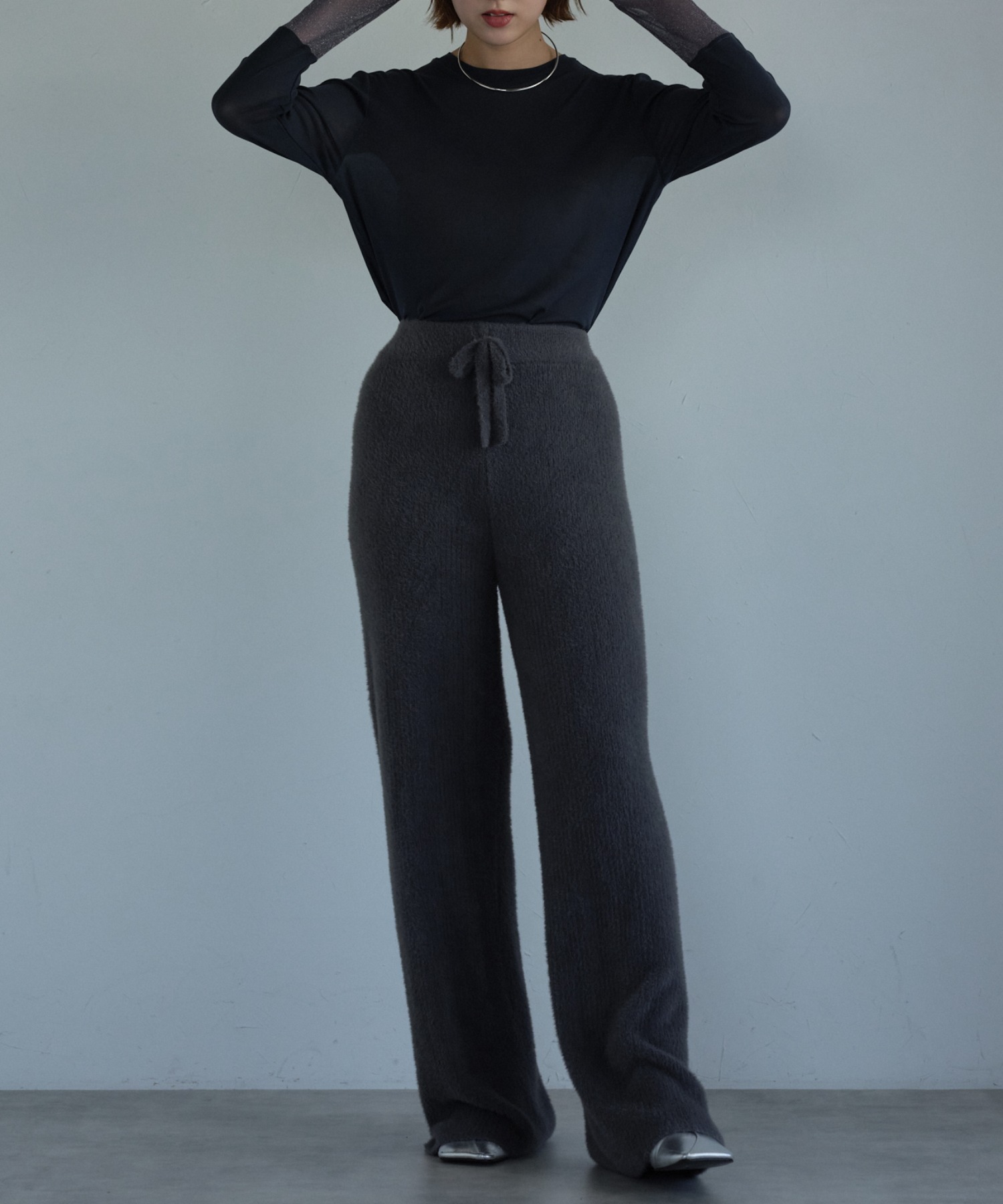 model:163,5㎝　着用サイズ：FREE
