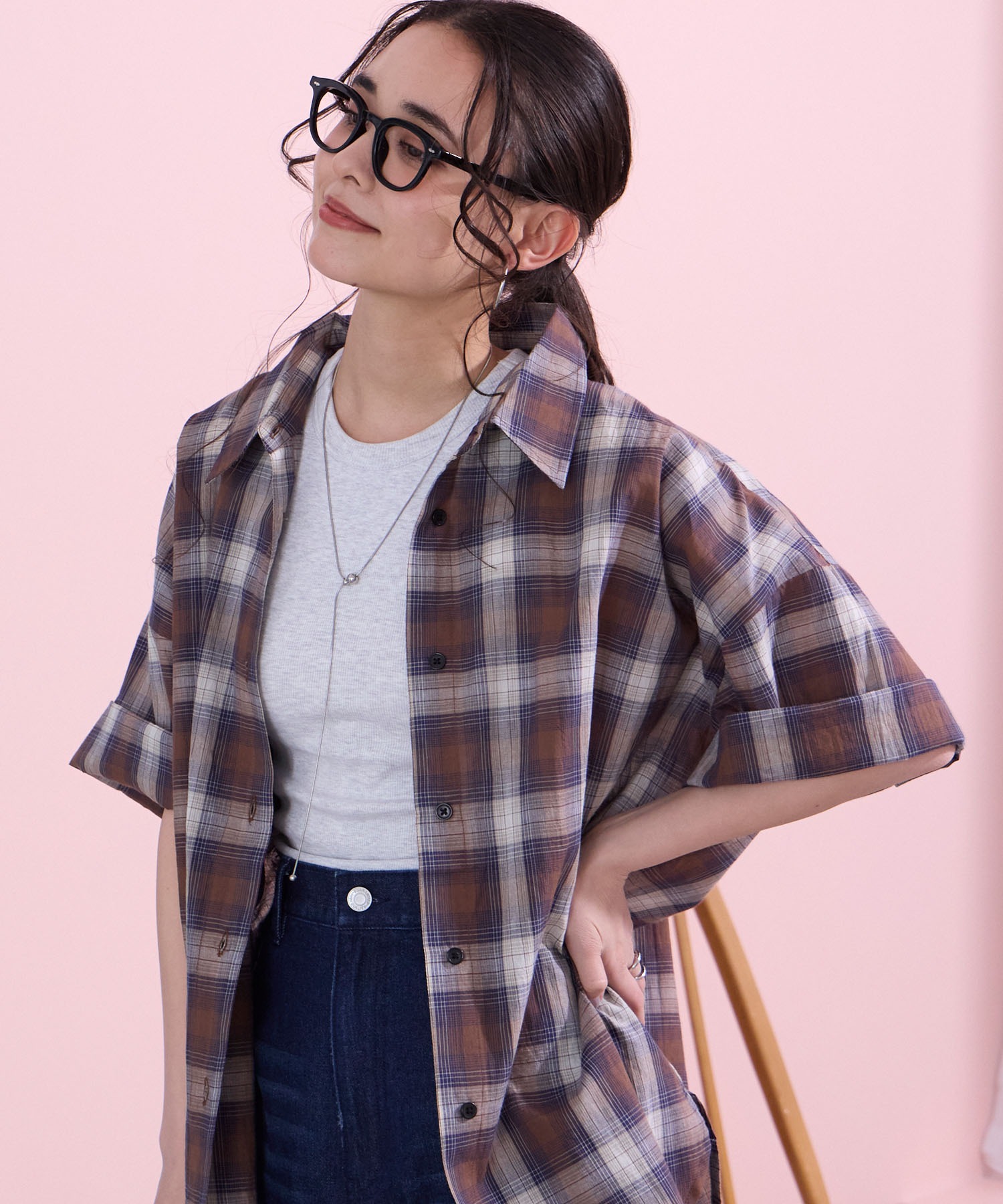 インドコットン ボイルチェック アソート 半袖シャツ【THE CRAFT CREW