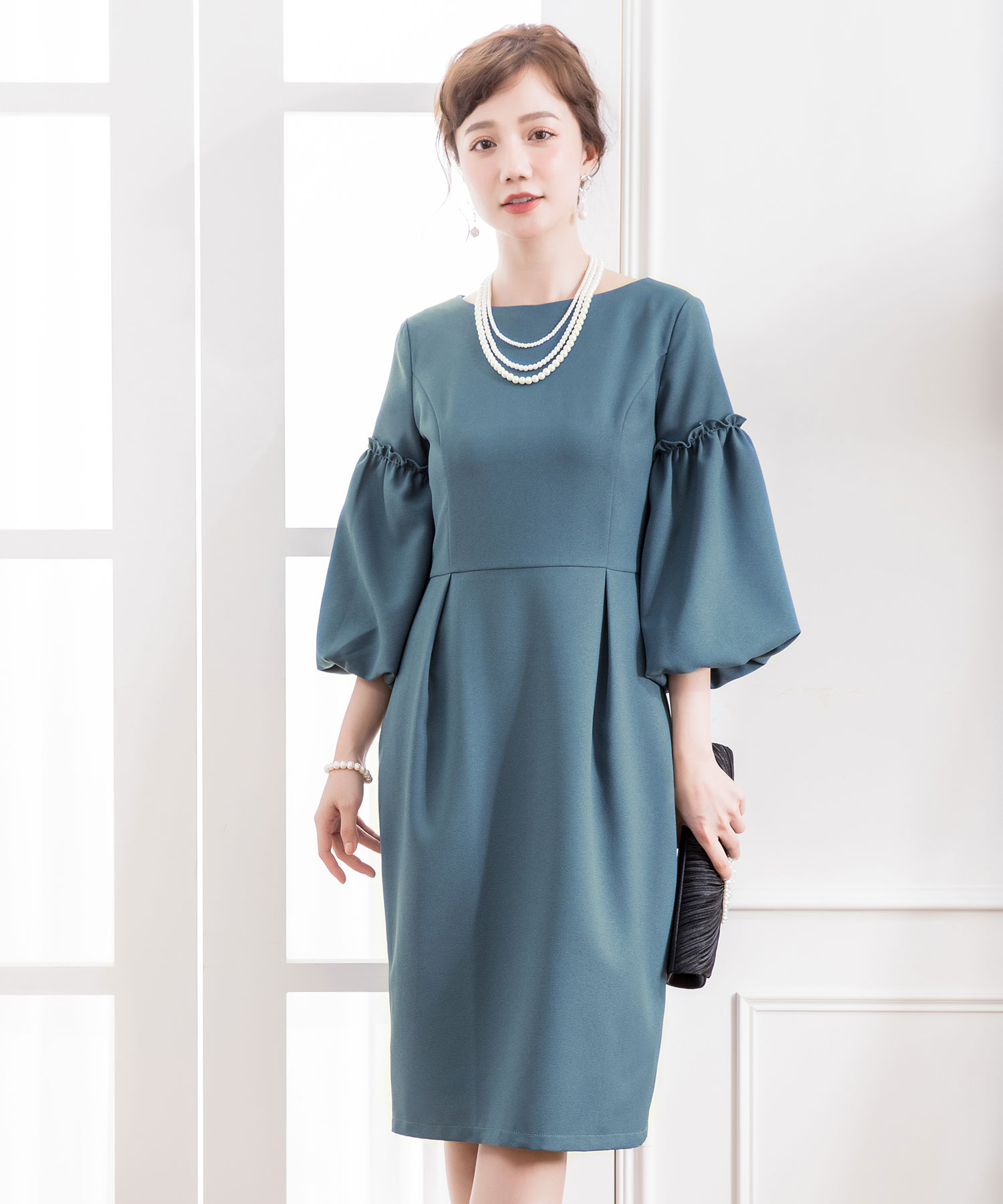 ふんわりバルーンスリーブワンピース Csleepcenter Com