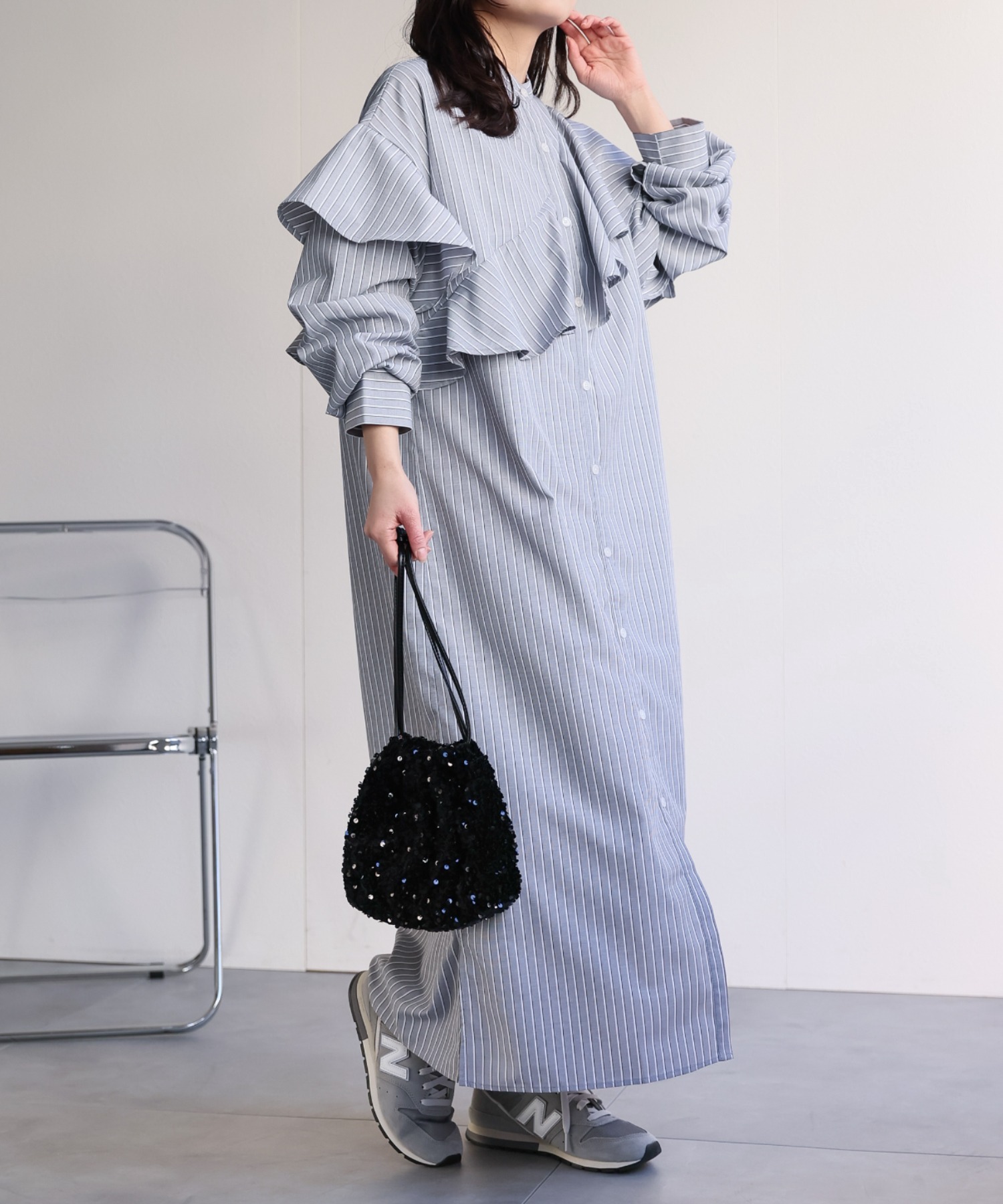 model：156cm 着用サイズ：FREE