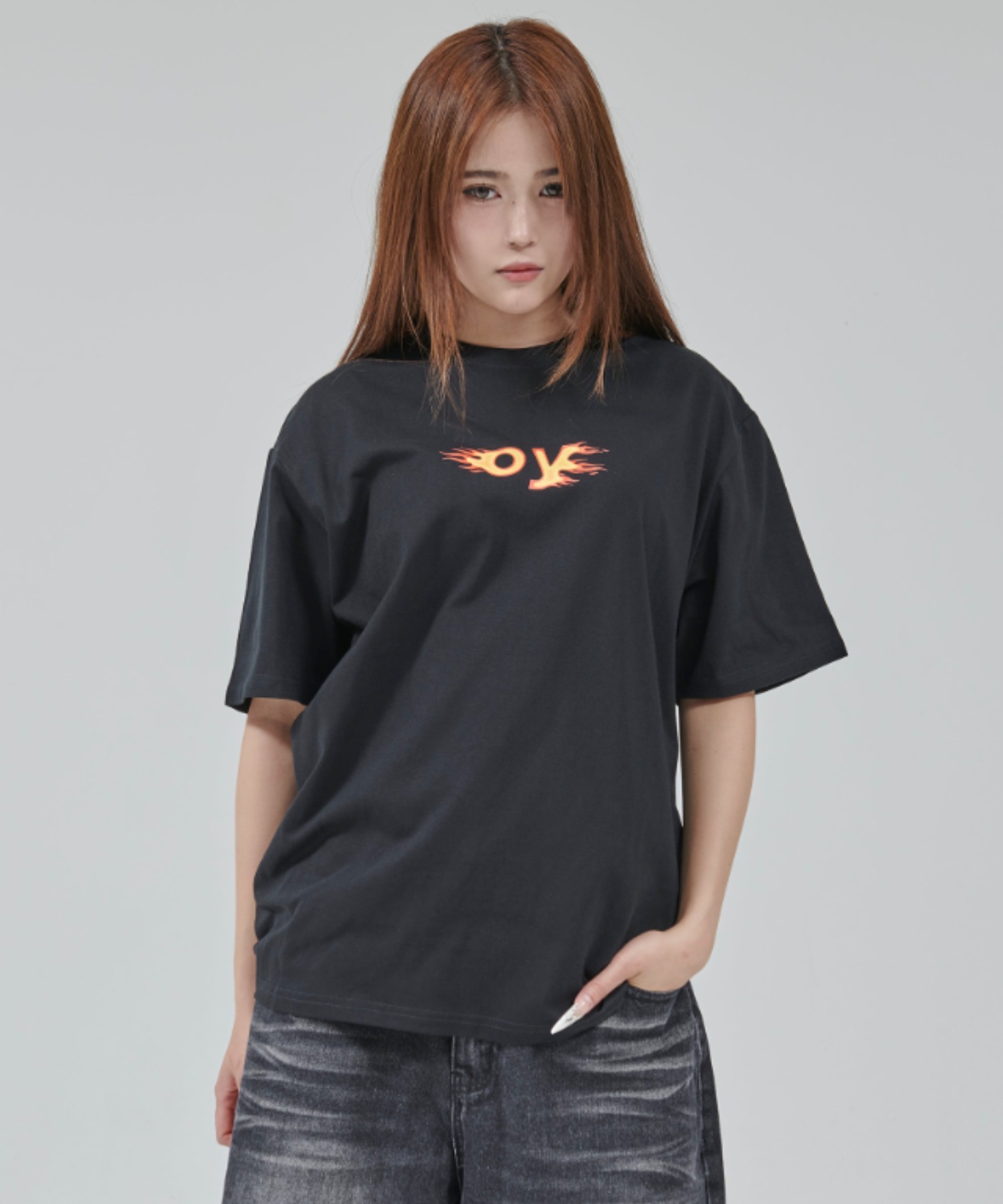 ★OY★IGNITE LOGO TEE - DARK GREY★正規品/韓国直送料込/人気 OY/オーワイ』IGNITE LOGO TEE/イグナイトロゴ半袖Tシャツ OY│A