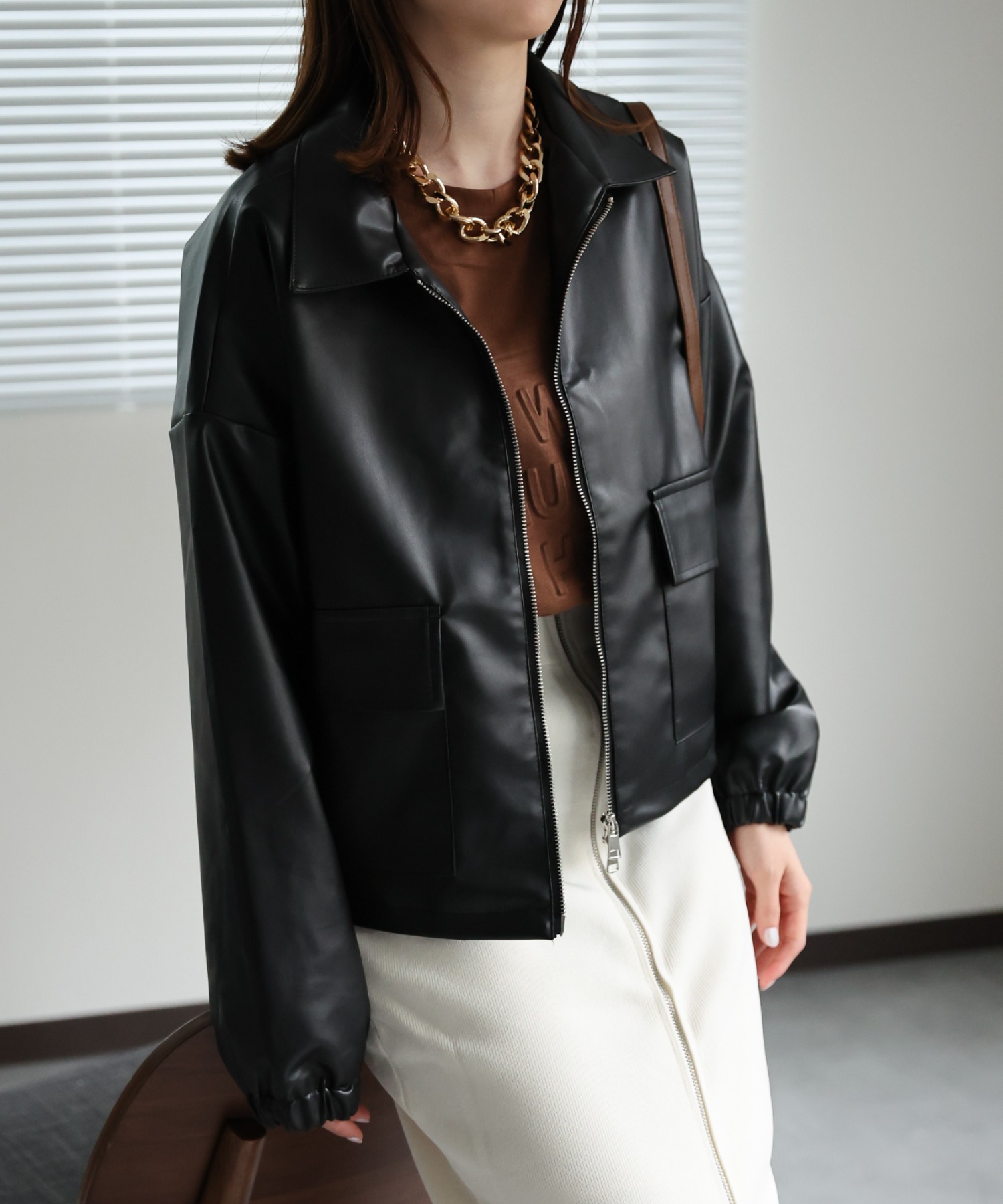 model：162cm 着用サイズ：F