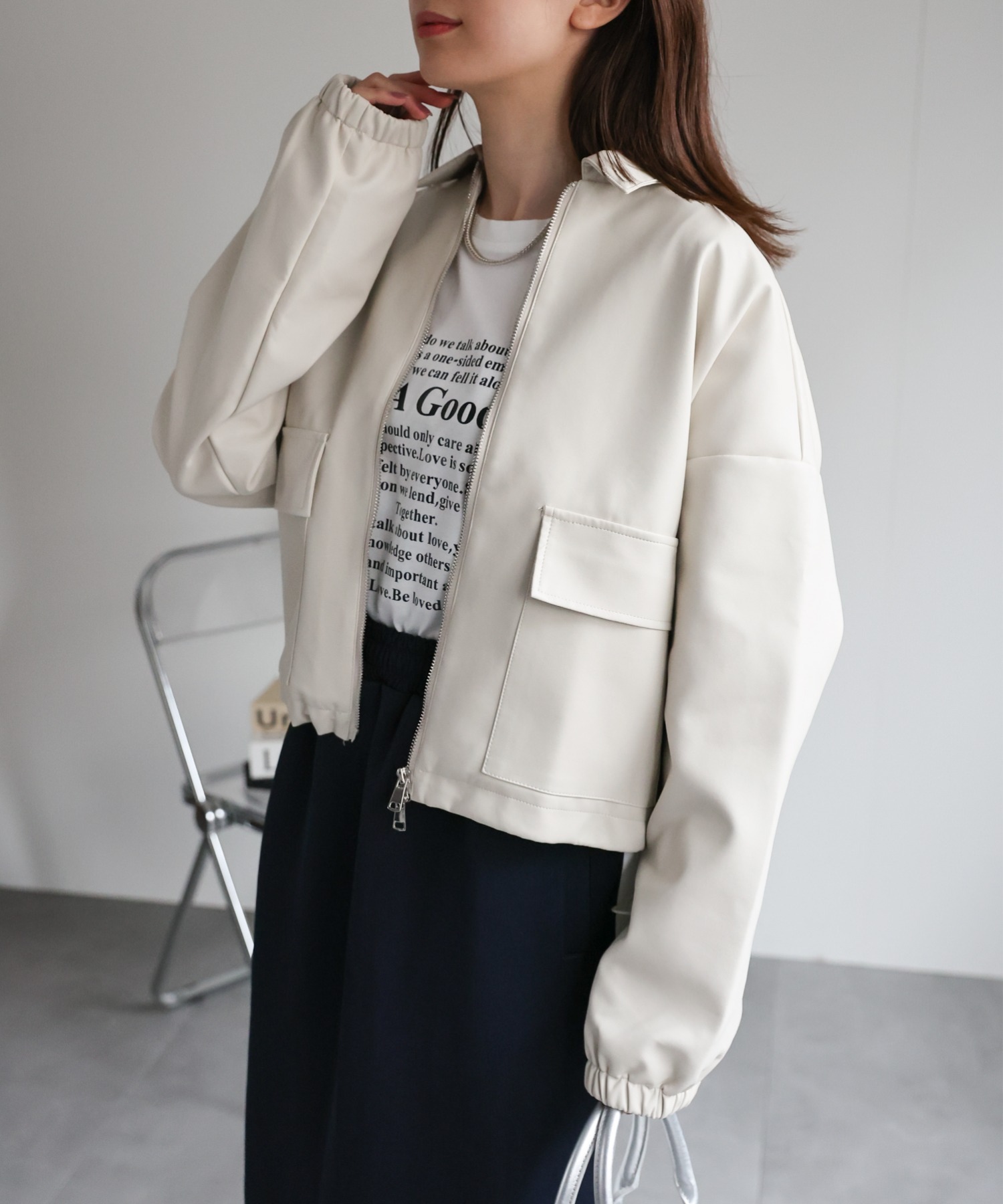 model：162cm 着用サイズ：F