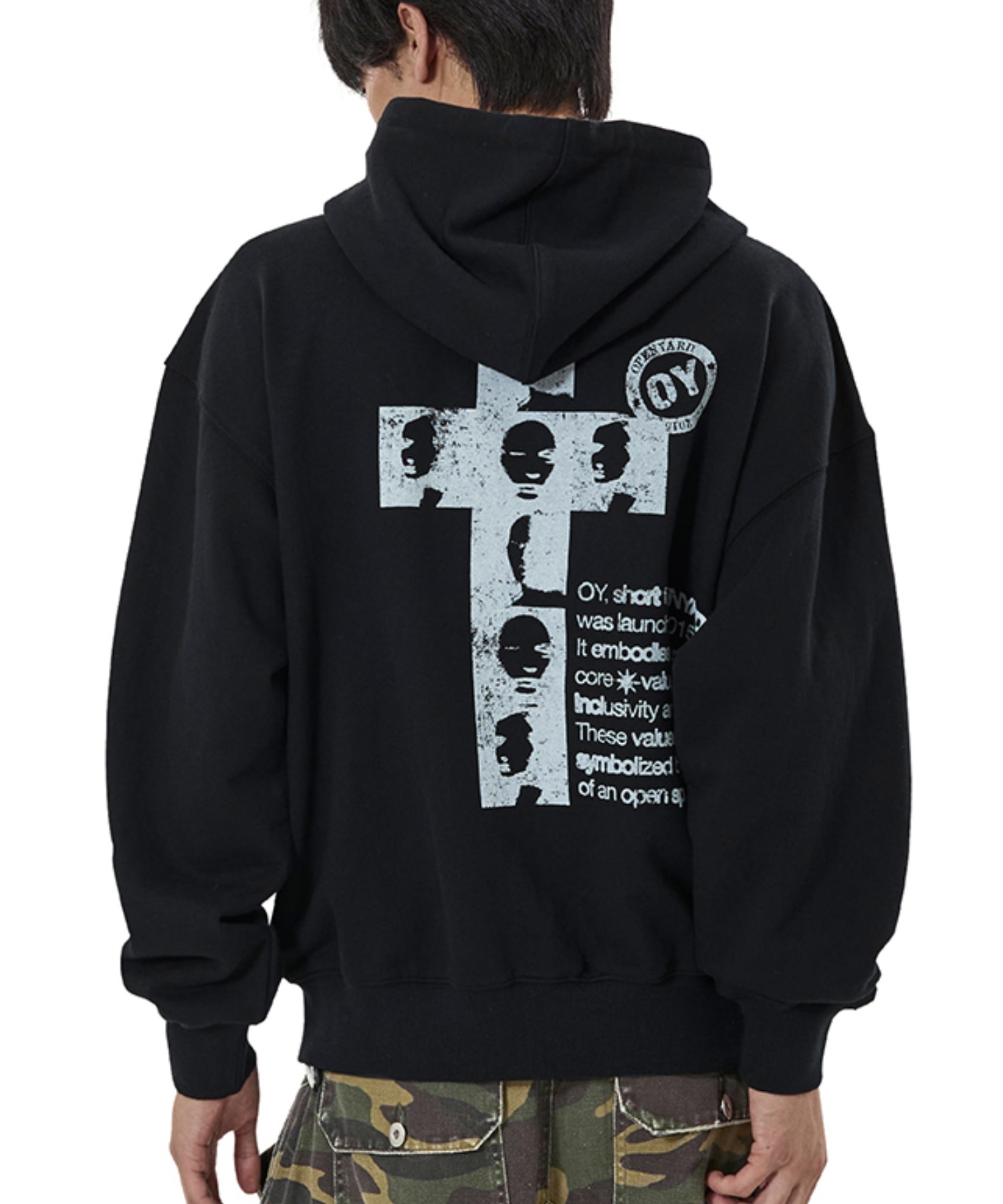 OY ゴシッククロスジップパーカー OY/オーワイ』CROSS FACES HOODIE ZIP UP/クロスフェイスジップ