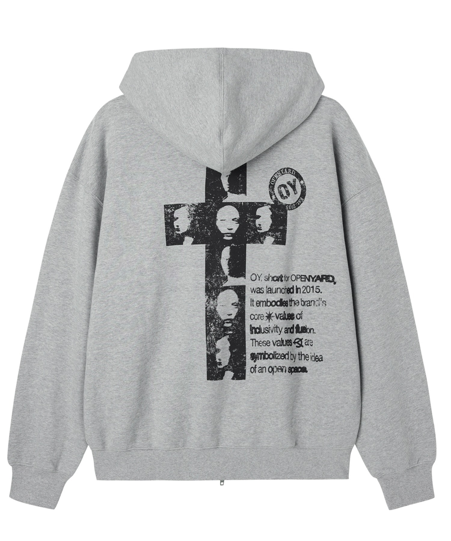 OY ゴシッククロスジップパーカー OY/オーワイ』CROSS FACES HOODIE ZIP UP/クロスフェイスジップ