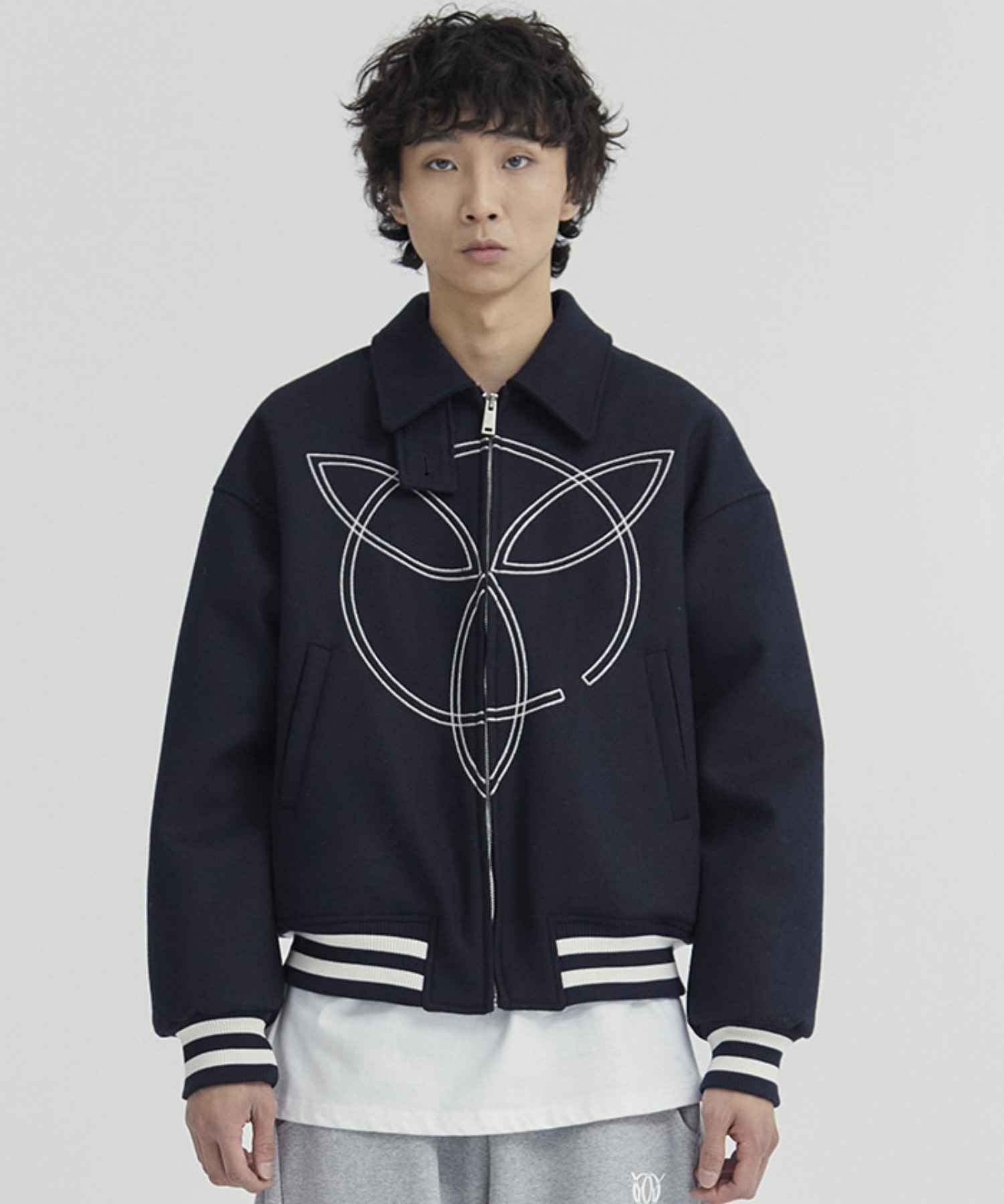 OY/オーワイ』SYMBOL LOGO WOOL JACKET/シンボル ロゴ ウール ジャケット OY│A'GEM/9×.KOM【公式】｜韓国・ストリートブランド通販サイト  エージェムナイン ドットケーオーエム