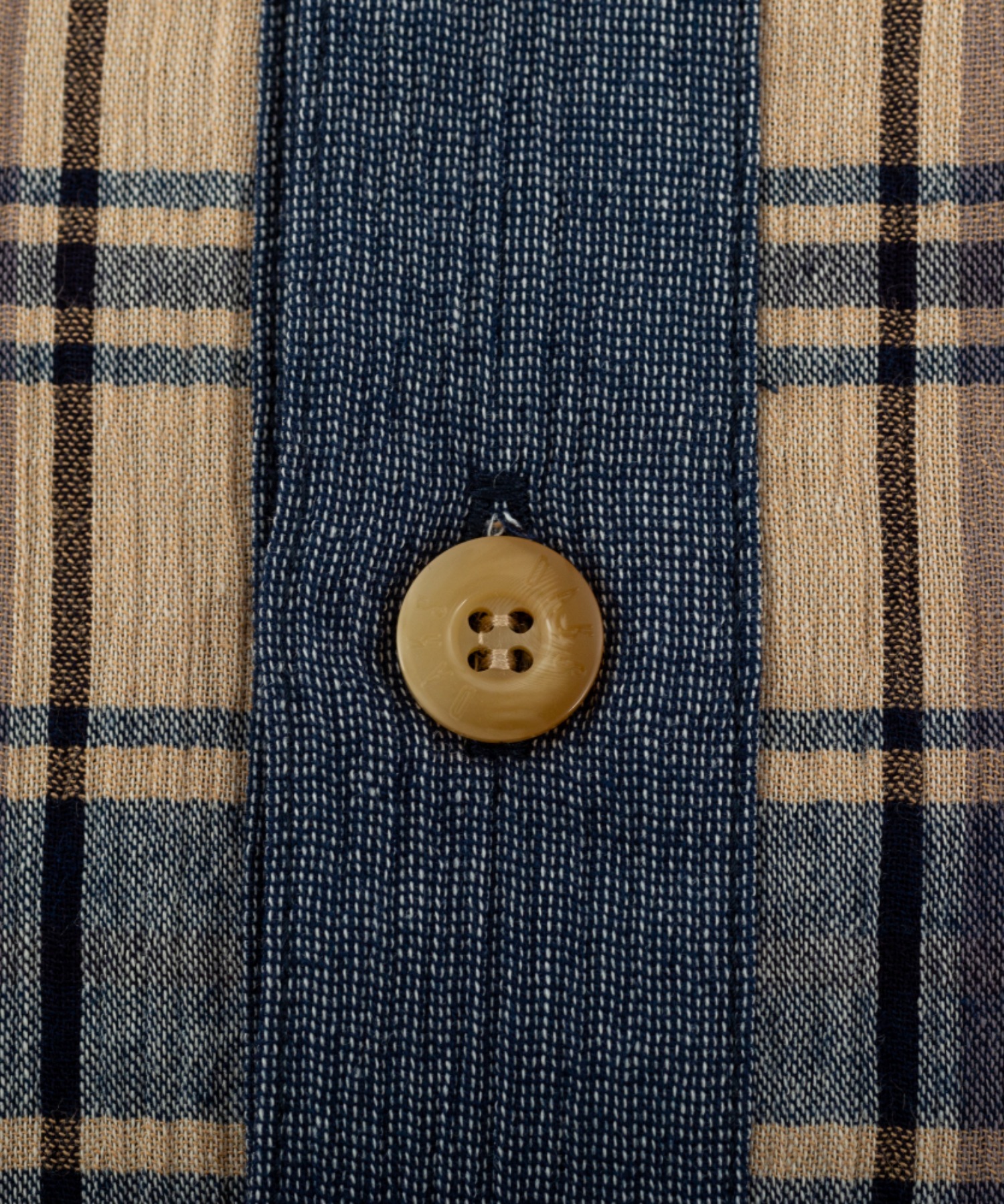 【DAKS】ハウスチェッククレープ　半袖ヘンリーネックトップス