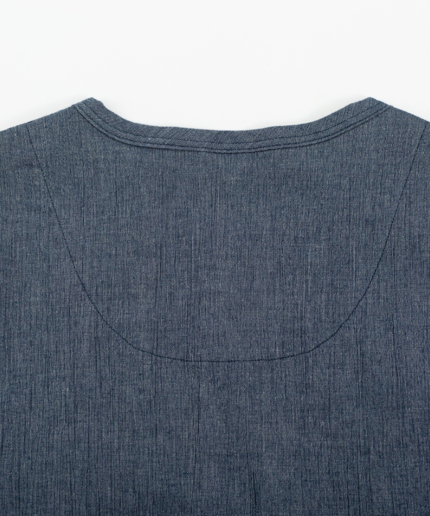 【DAKS】ハウスチェッククレープ　半袖ヘンリーネックトップス