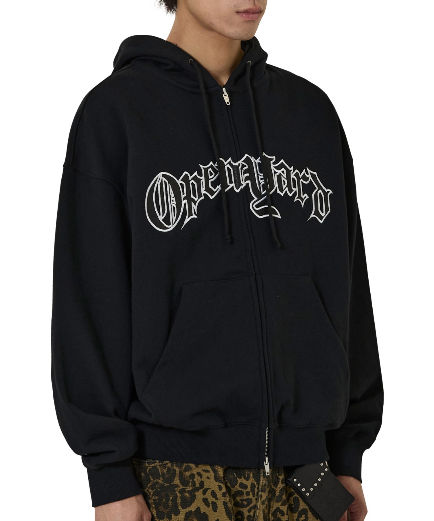 ディオールオム 羊革 ラムレザー CDロゴ ジップアップ パーカー メンズ