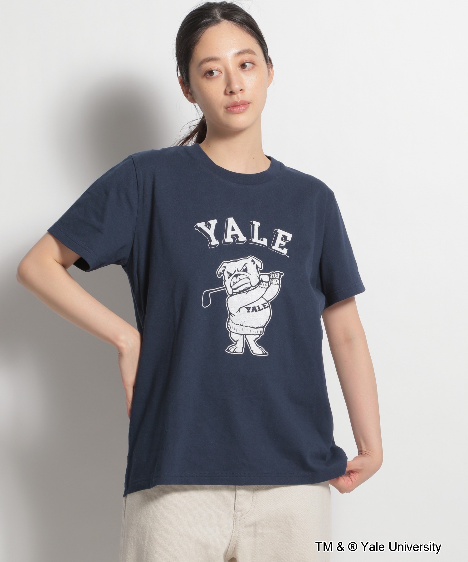 niko 送料0円 and... Yale 人気メーカー・ブランド 別注カレッジプリントTシャツ University
