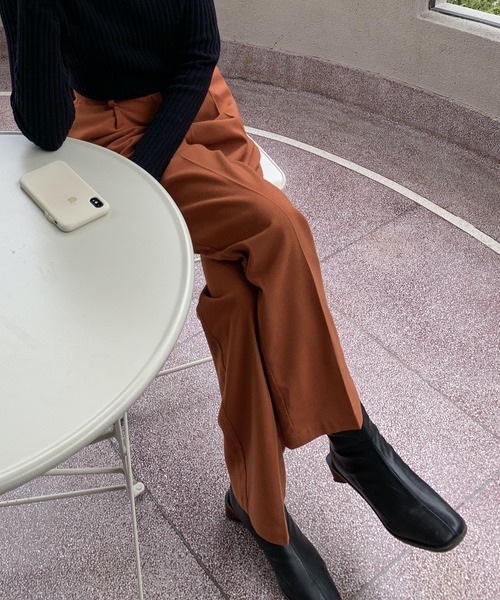 566 90s ユニセックス ウール スラックス パンツ