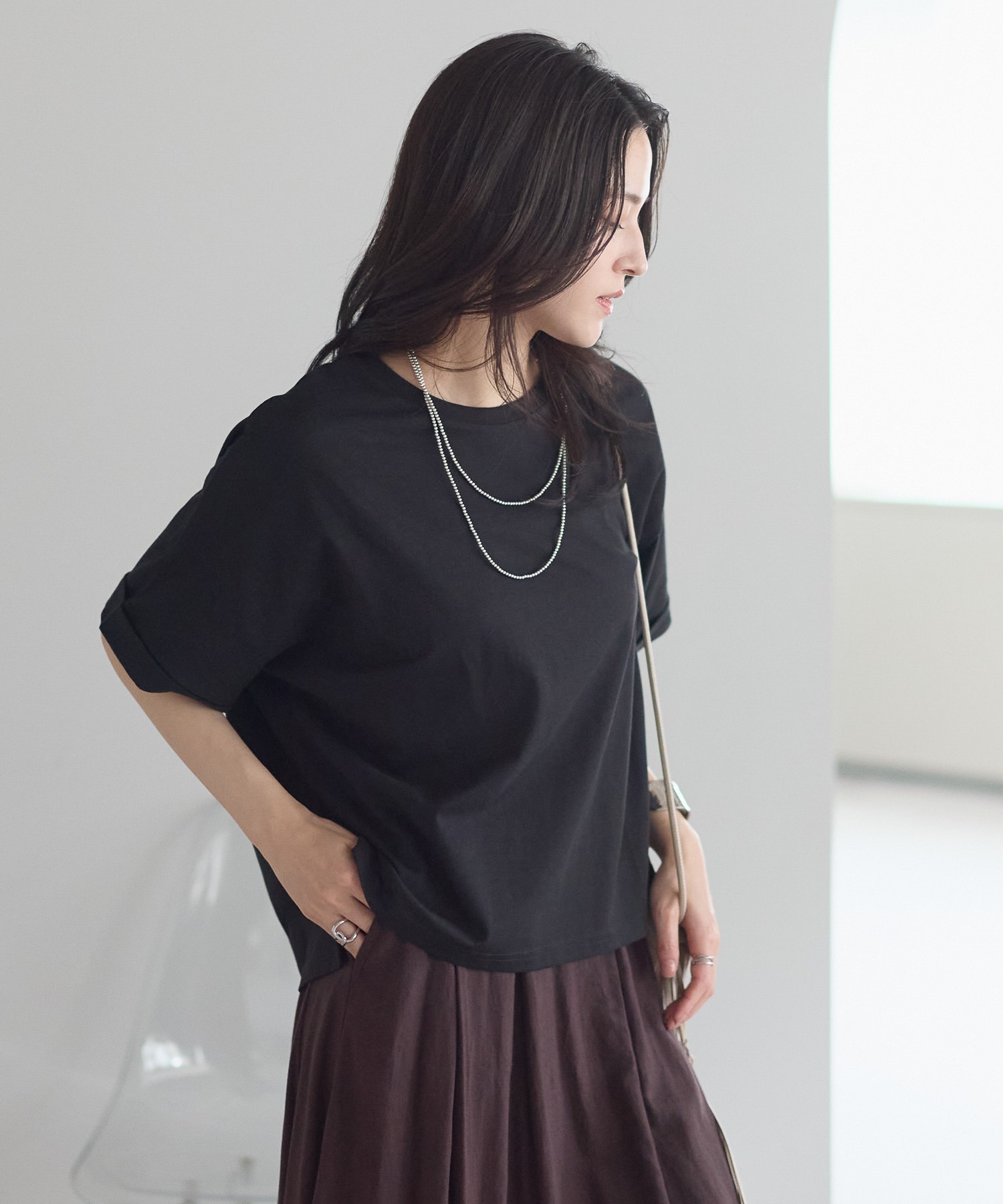 model：161cm 着用サイズ：F