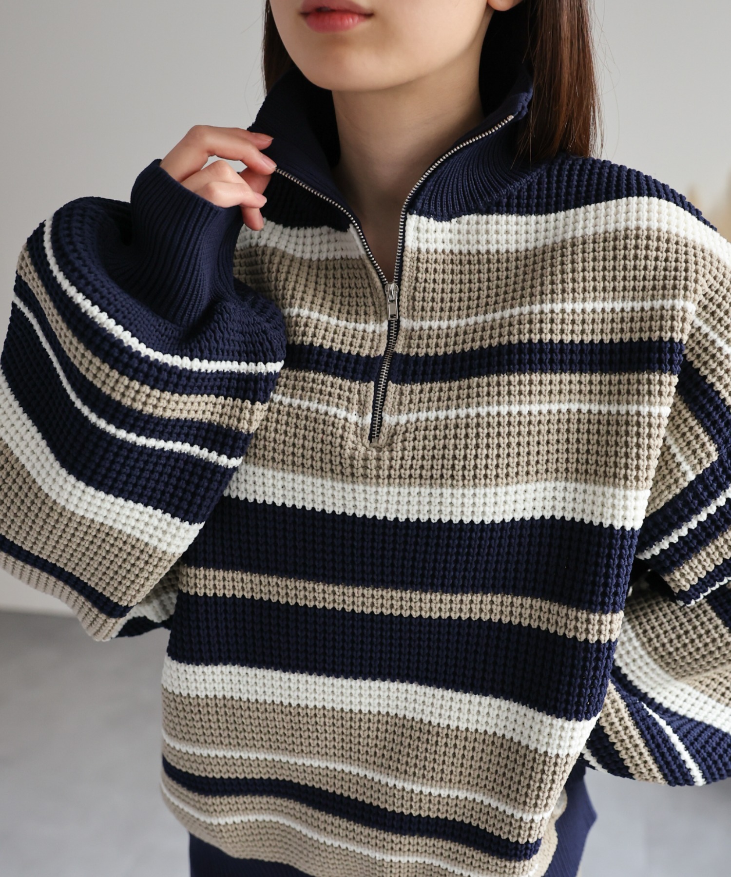 model：162cm  着用サイズ：Mサイズ