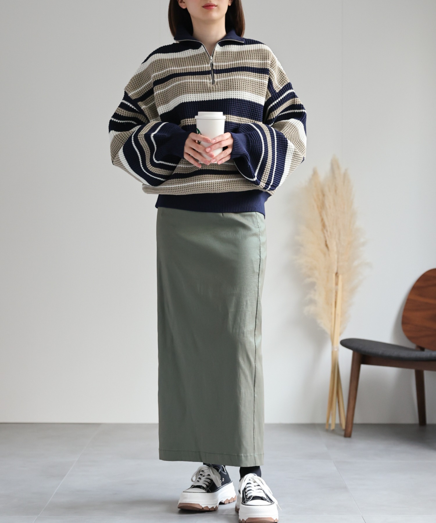 model：162cm  着用サイズ：Mサイズ