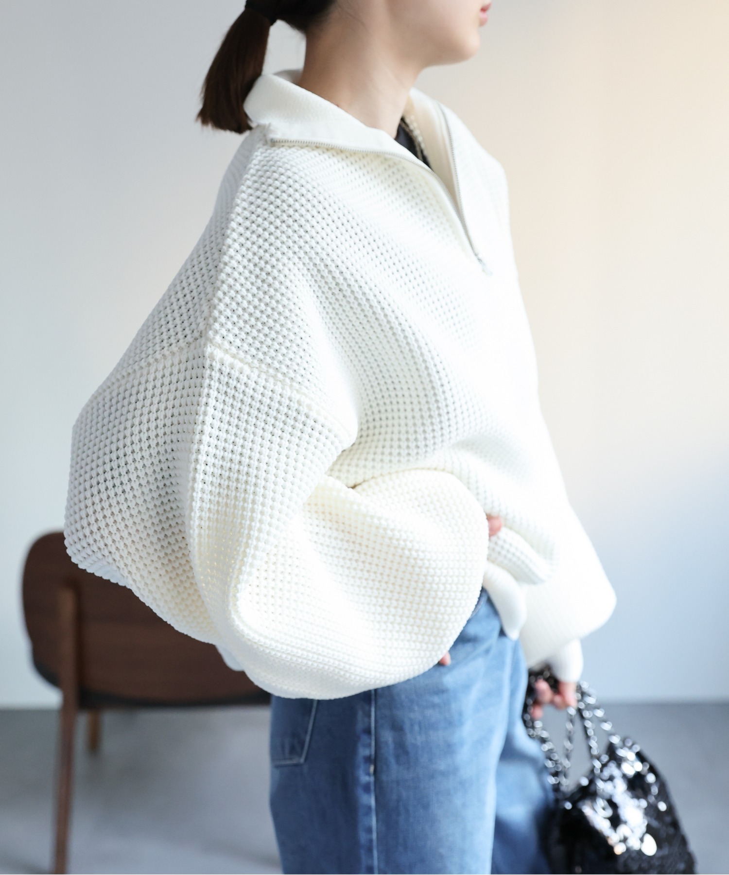 model：162cm  着用サイズ：Mサイズ