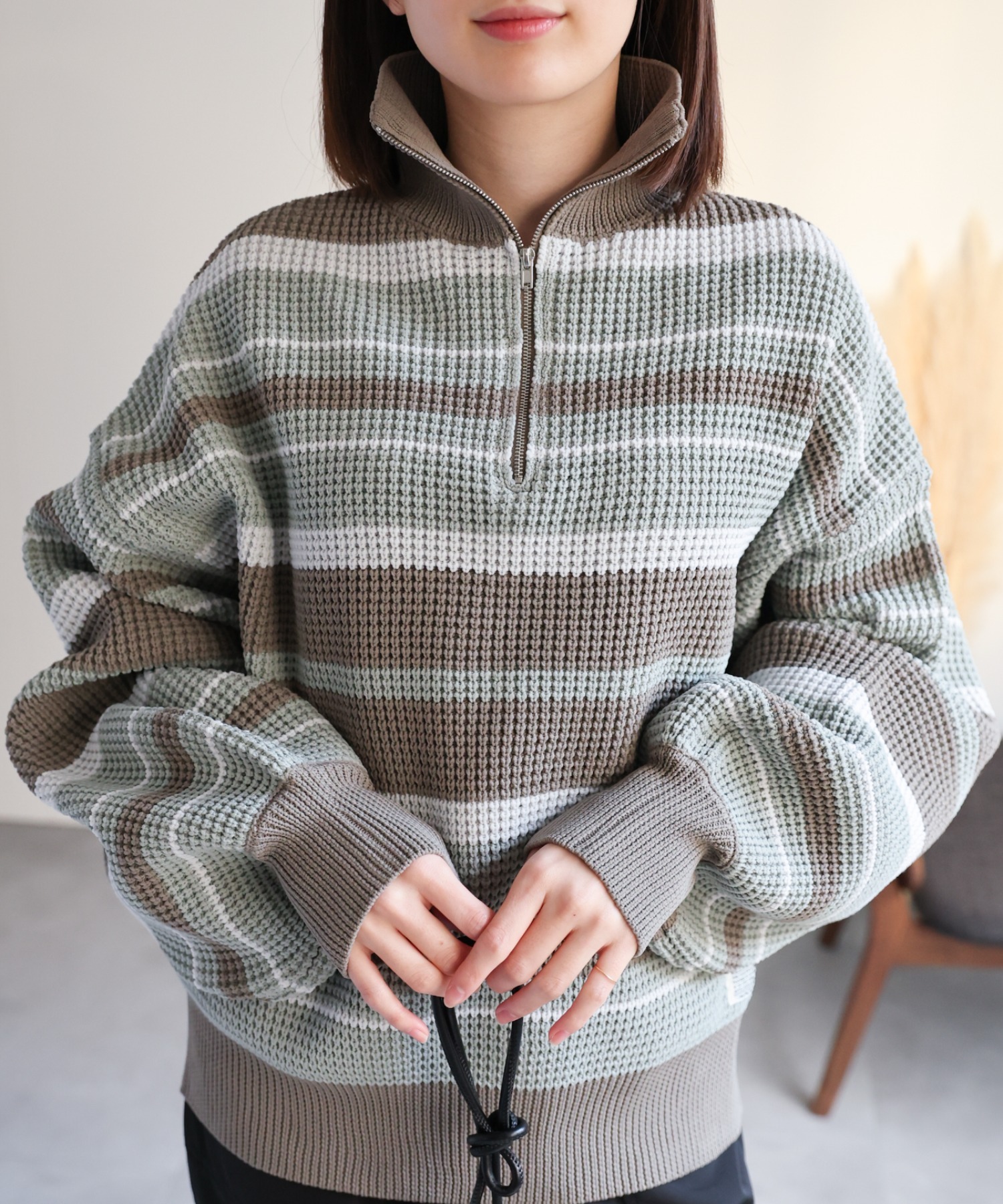 model：162cm  着用サイズ：Mサイズ