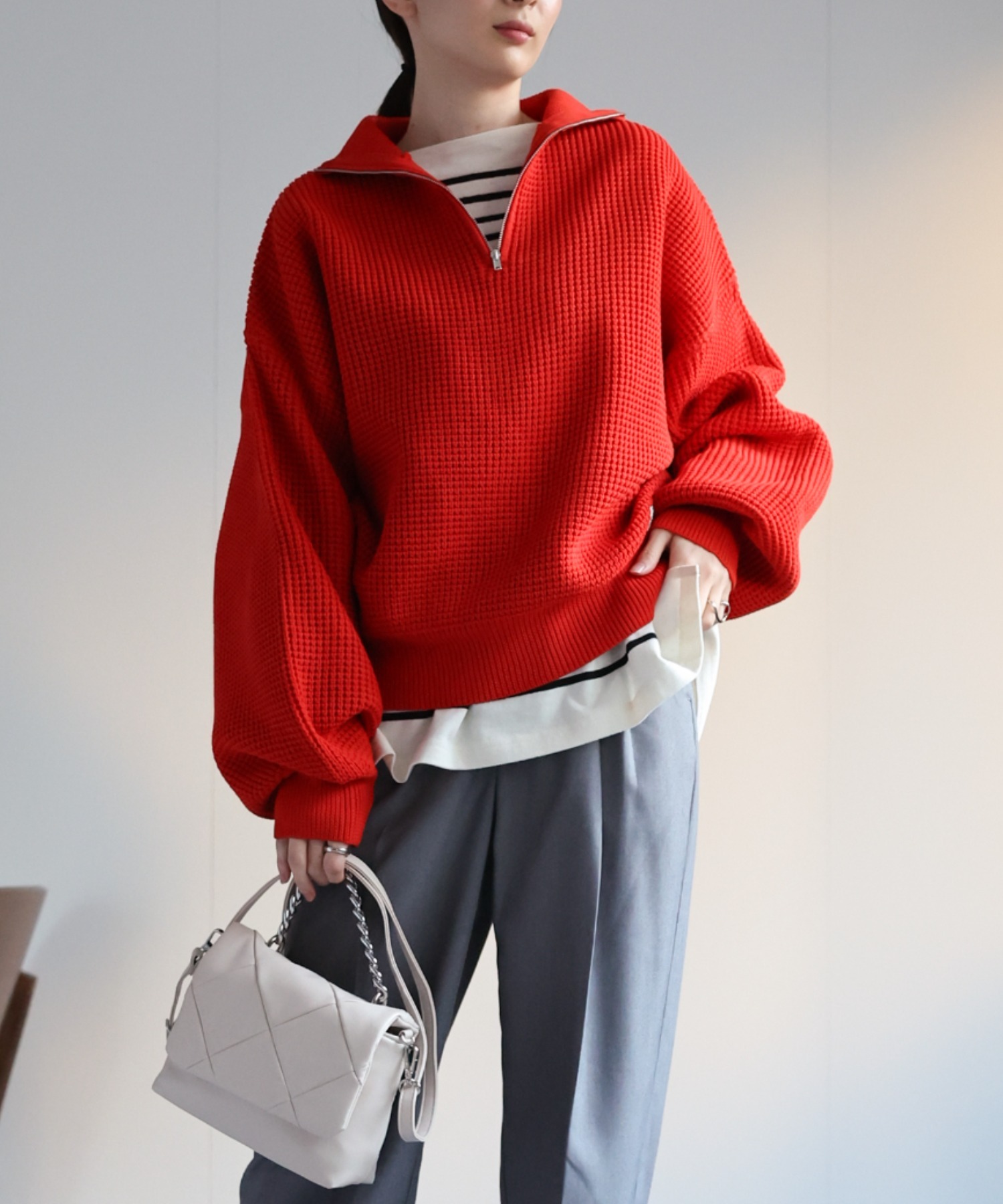 model：162cm  着用サイズ：Mサイズ
