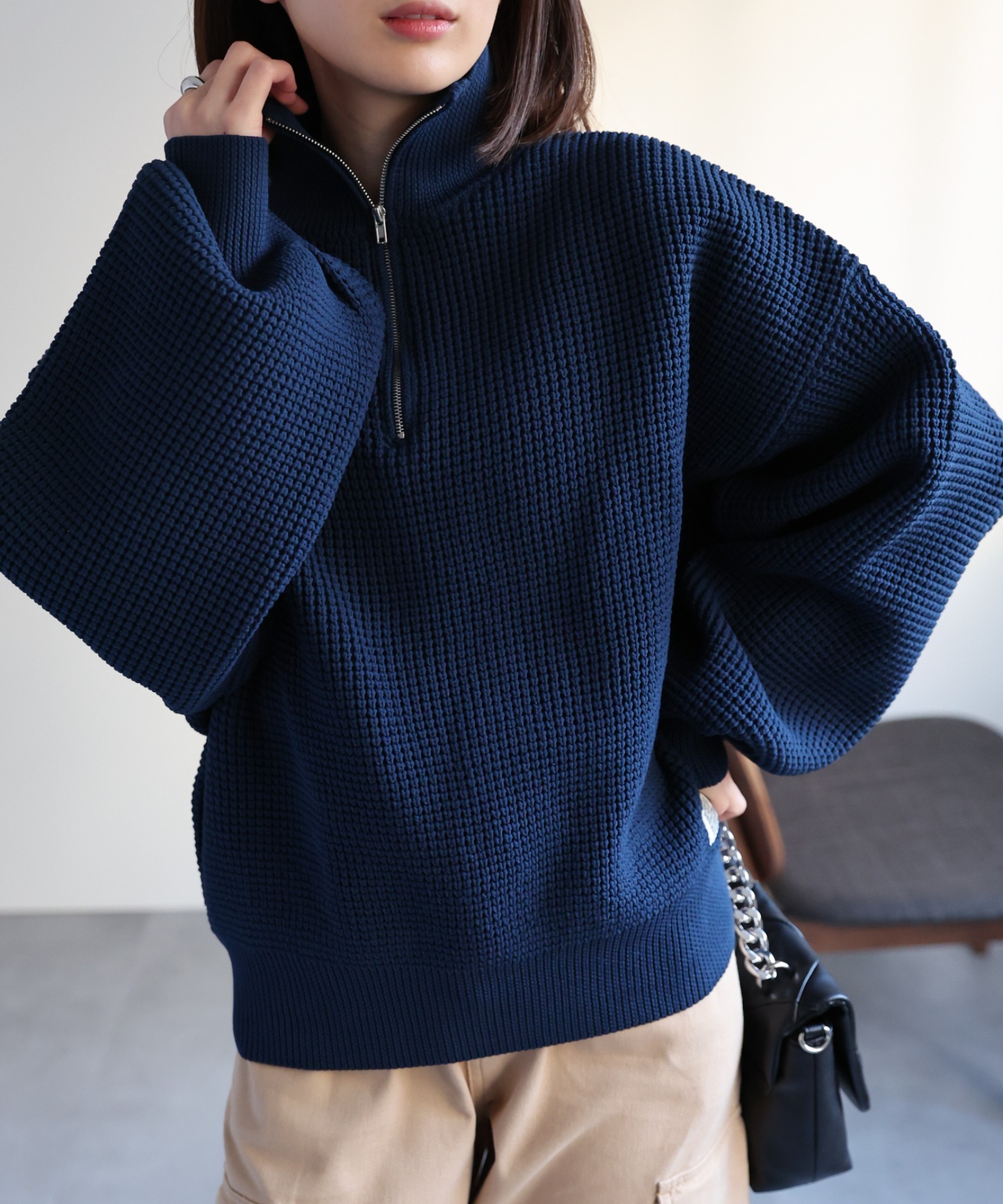 model：162cm  着用サイズ：Mサイズ
