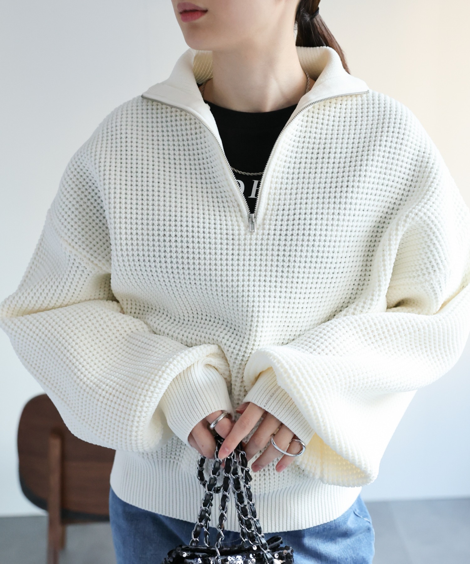 model：162cm  着用サイズ：Mサイズ