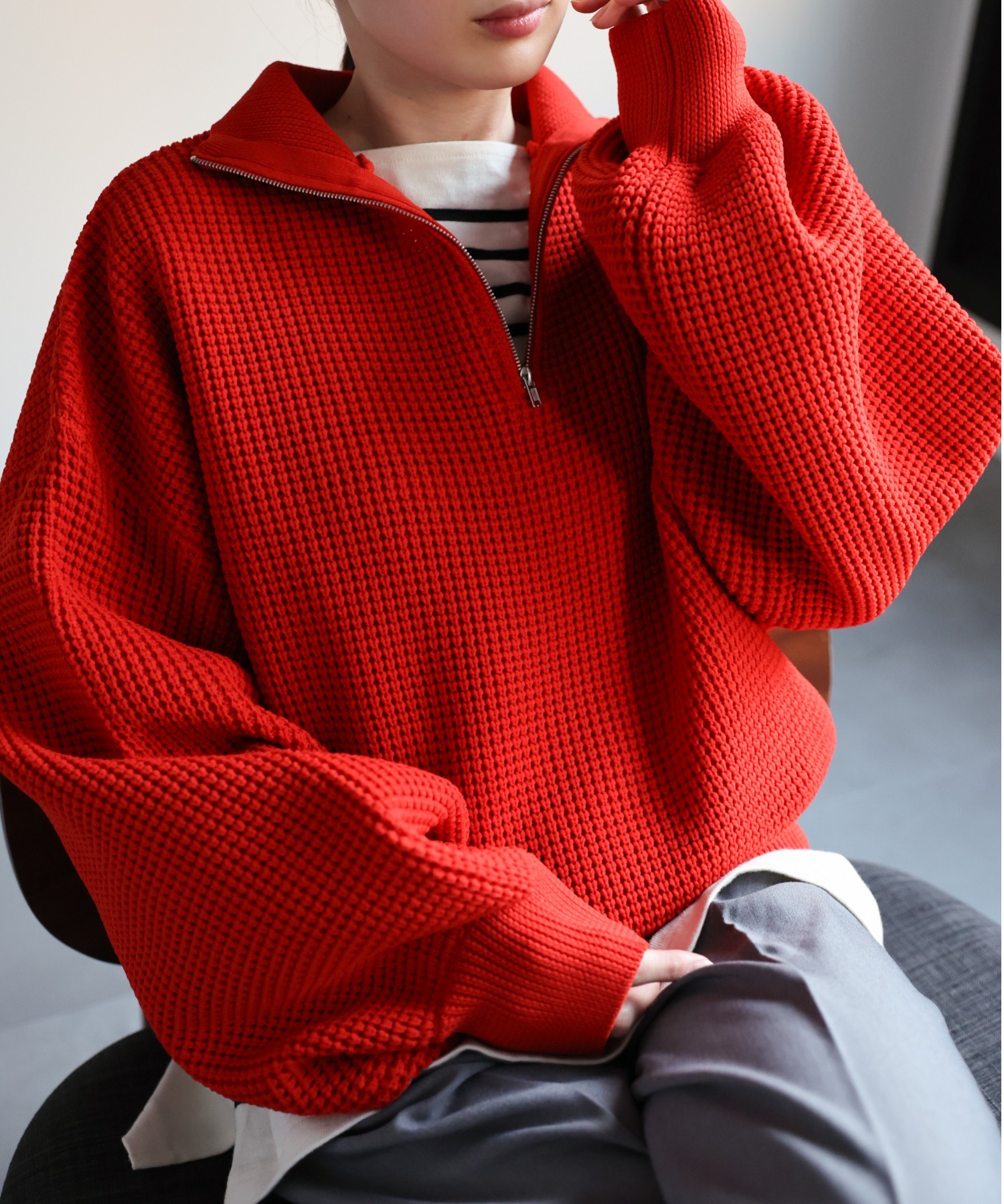 model：162cm  着用サイズ：Mサイズ