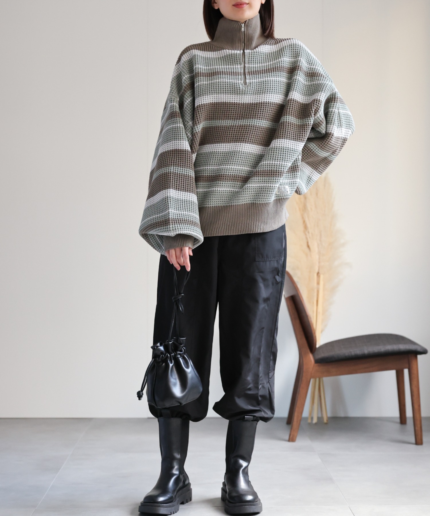 model：162cm  着用サイズ：Mサイズ