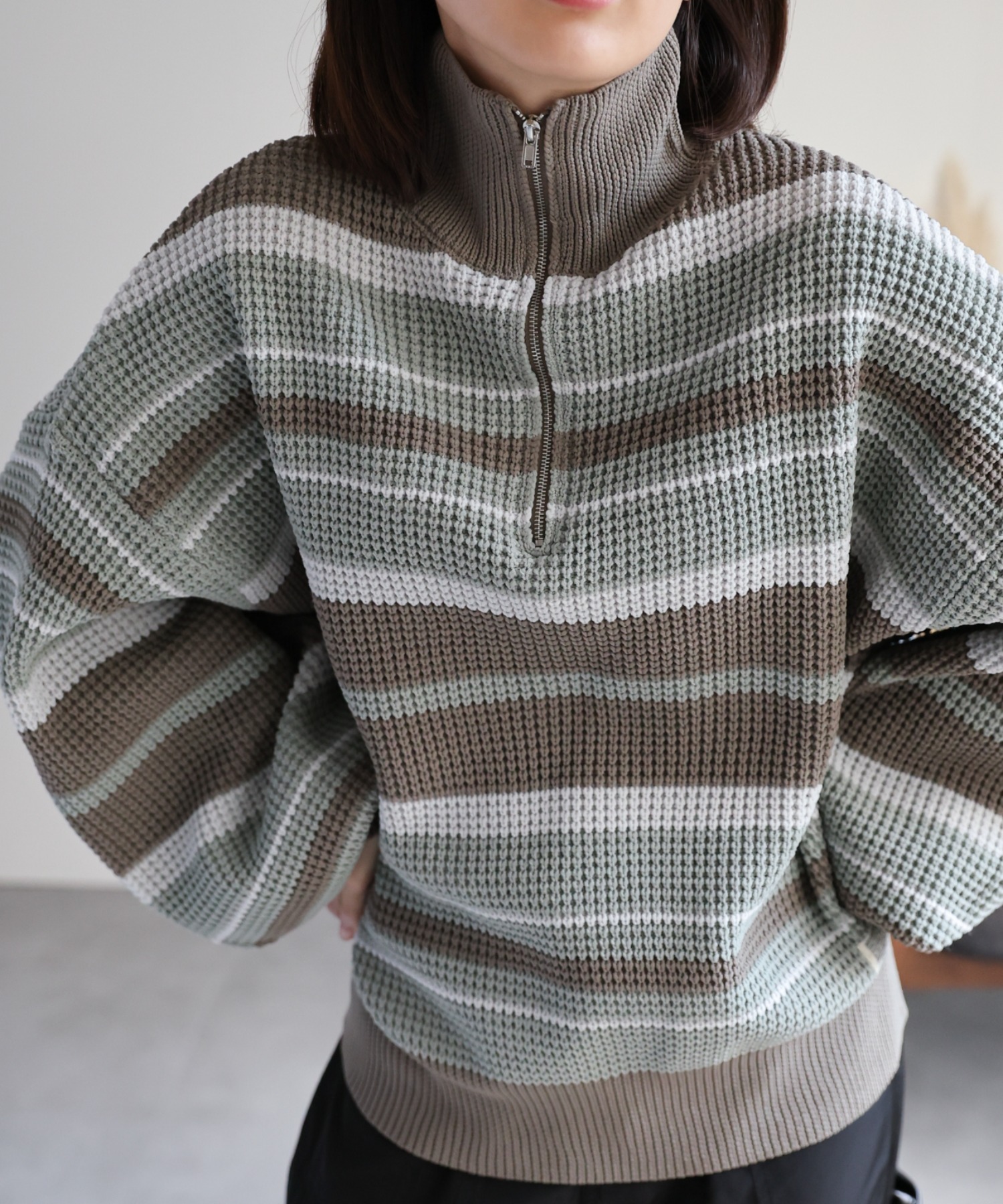 model：162cm  着用サイズ：Mサイズ