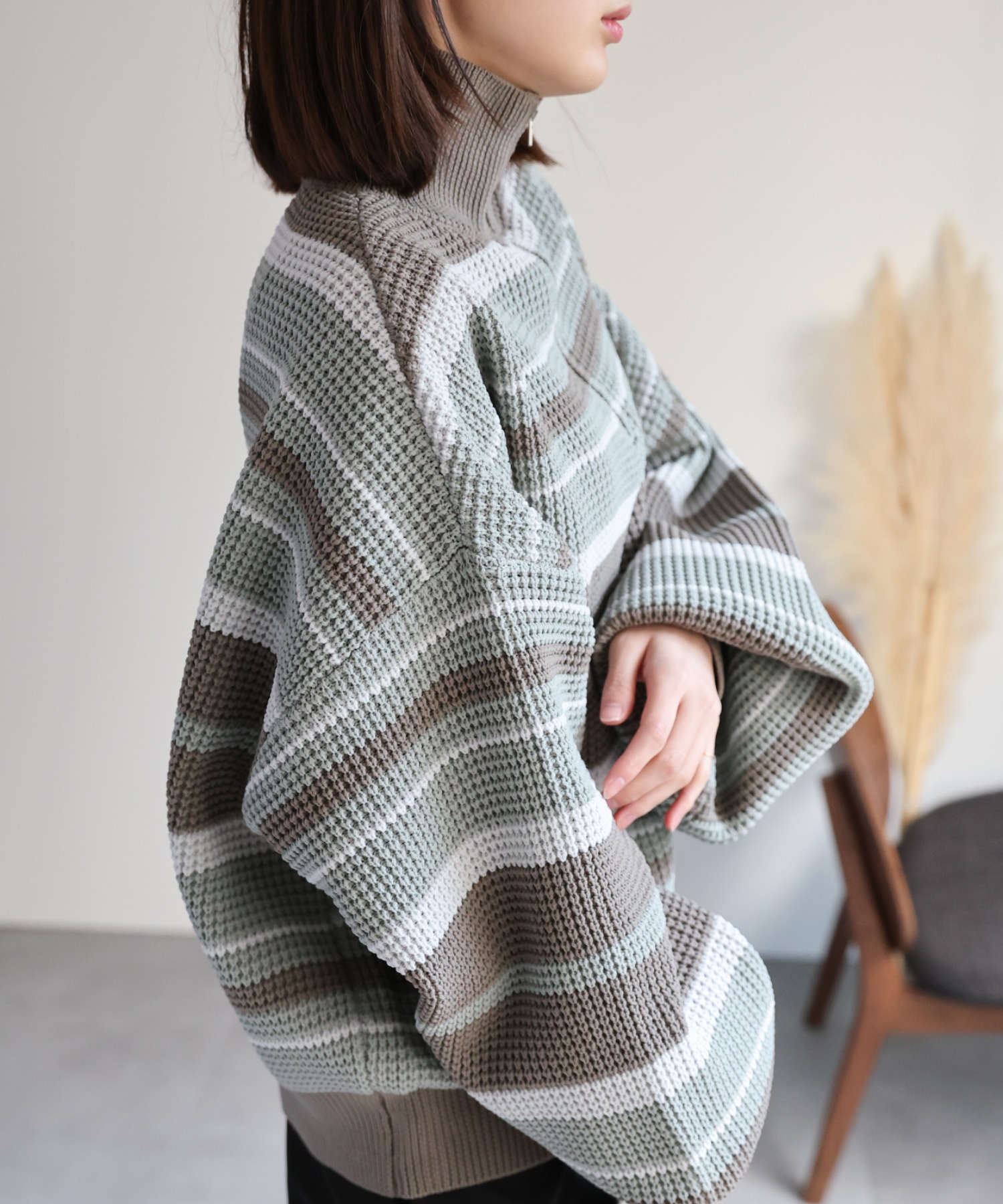 model：162cm  着用サイズ：Mサイズ
