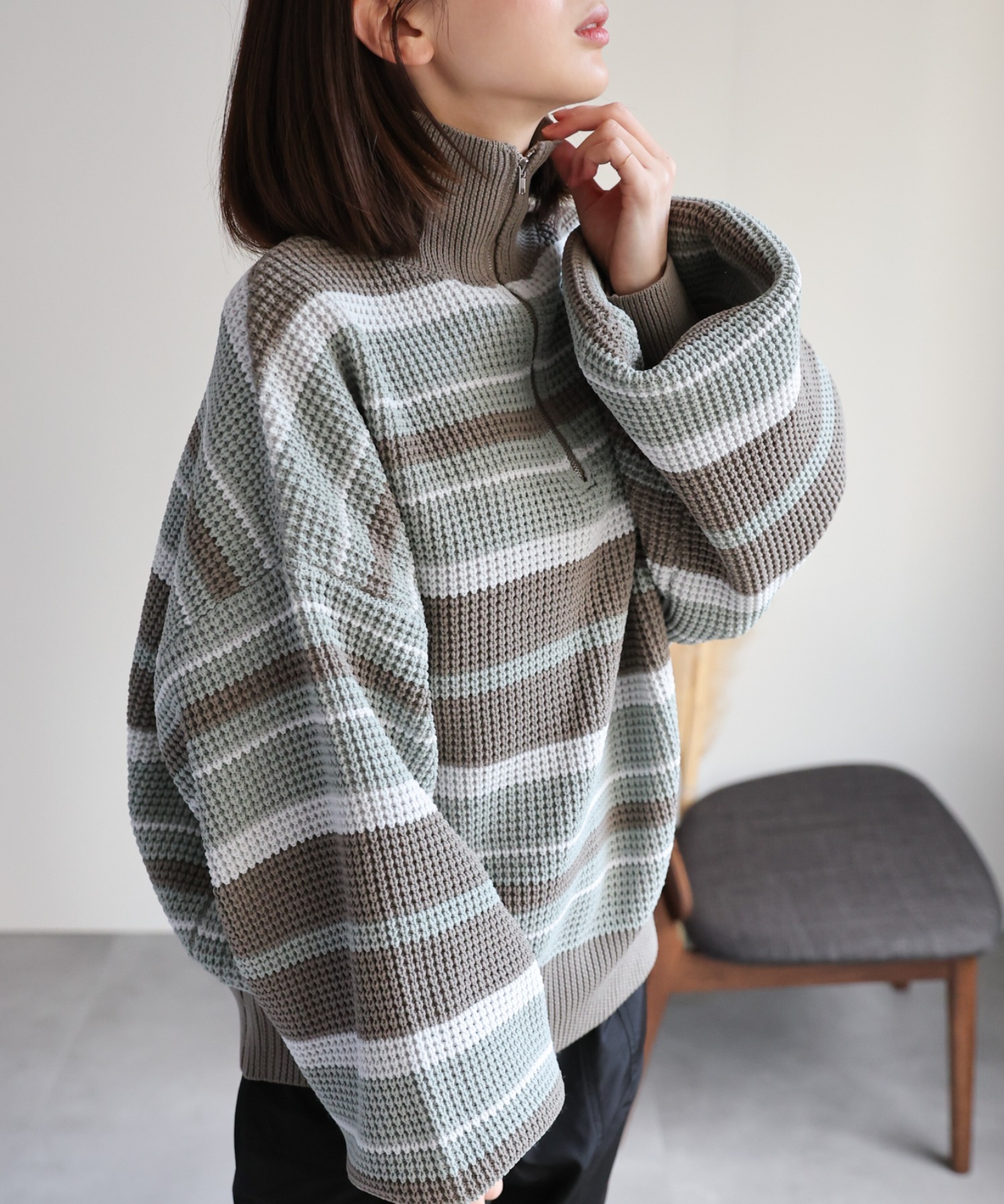 model：162cm  着用サイズ：Mサイズ