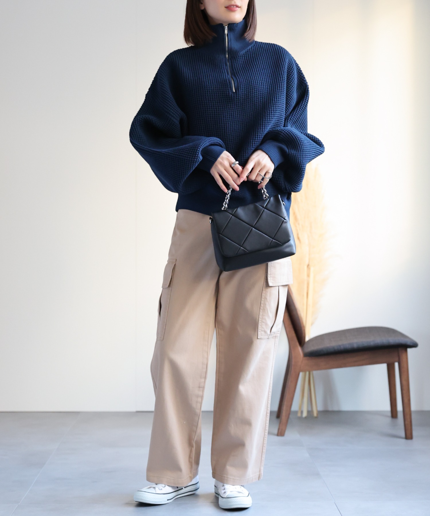 model：162cm  着用サイズ：Mサイズ