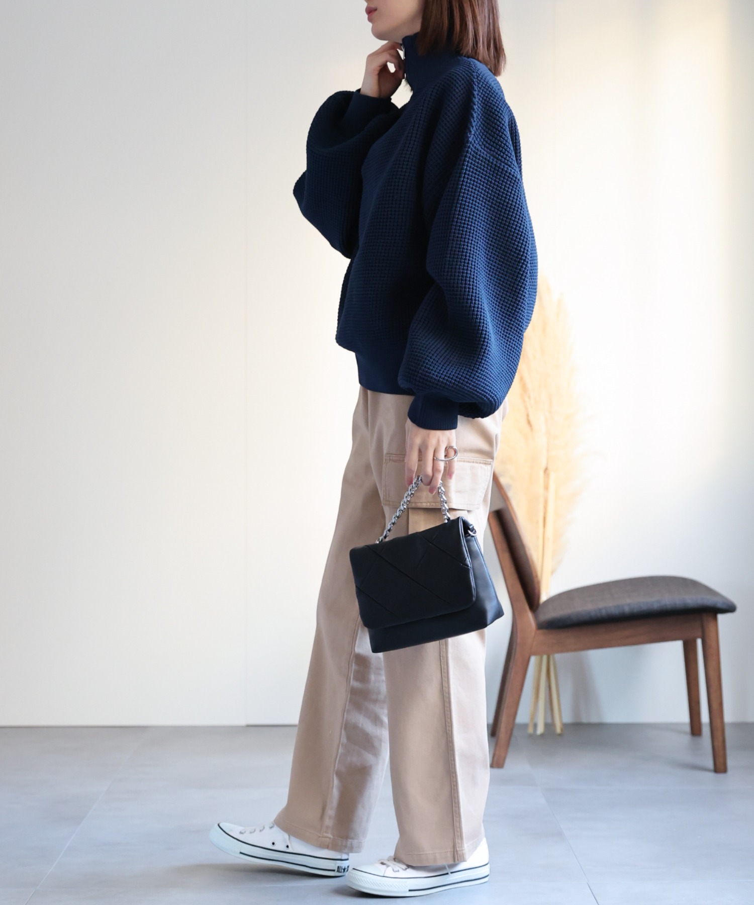 model：162cm  着用サイズ：Mサイズ