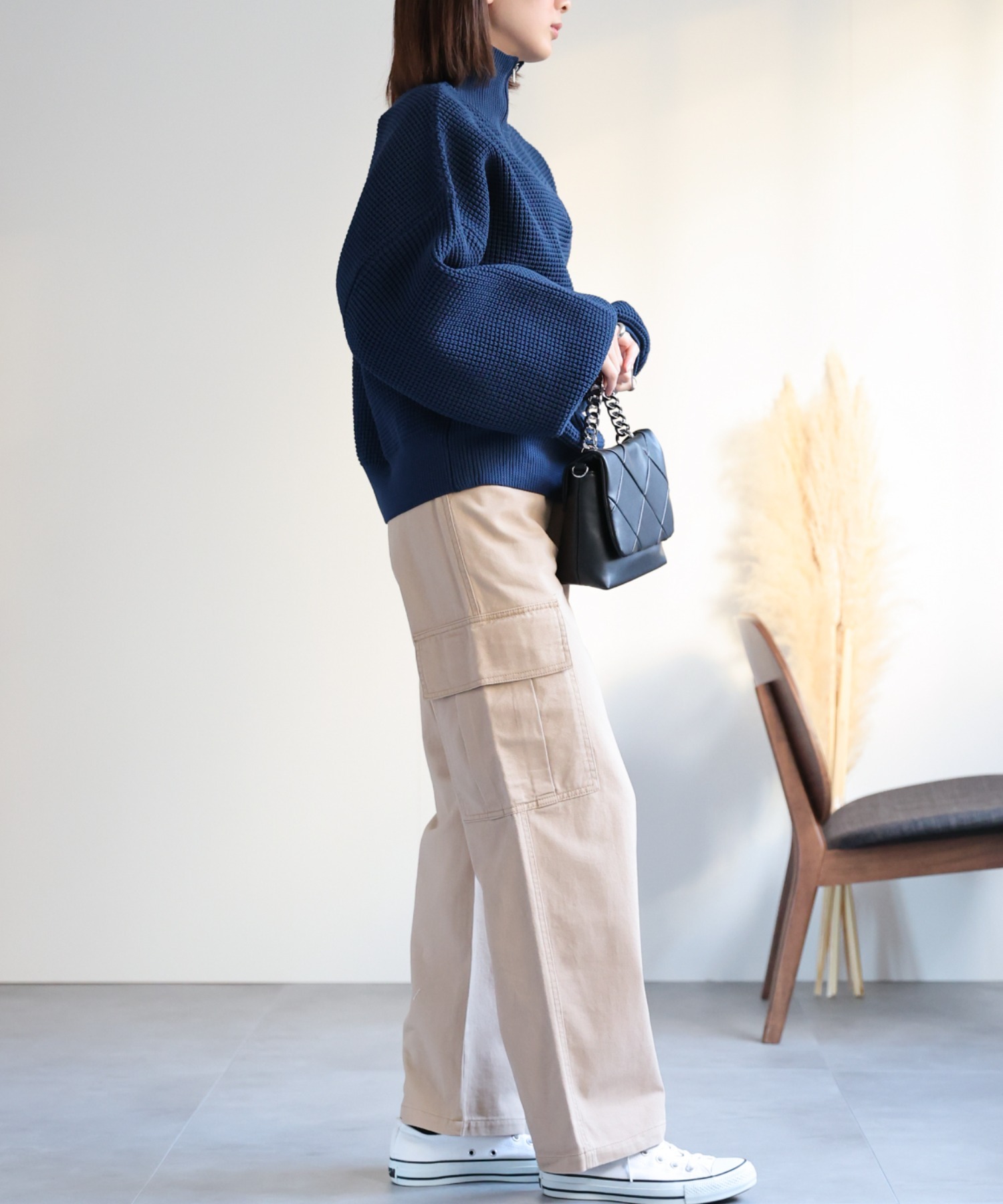 model：162cm  着用サイズ：Mサイズ