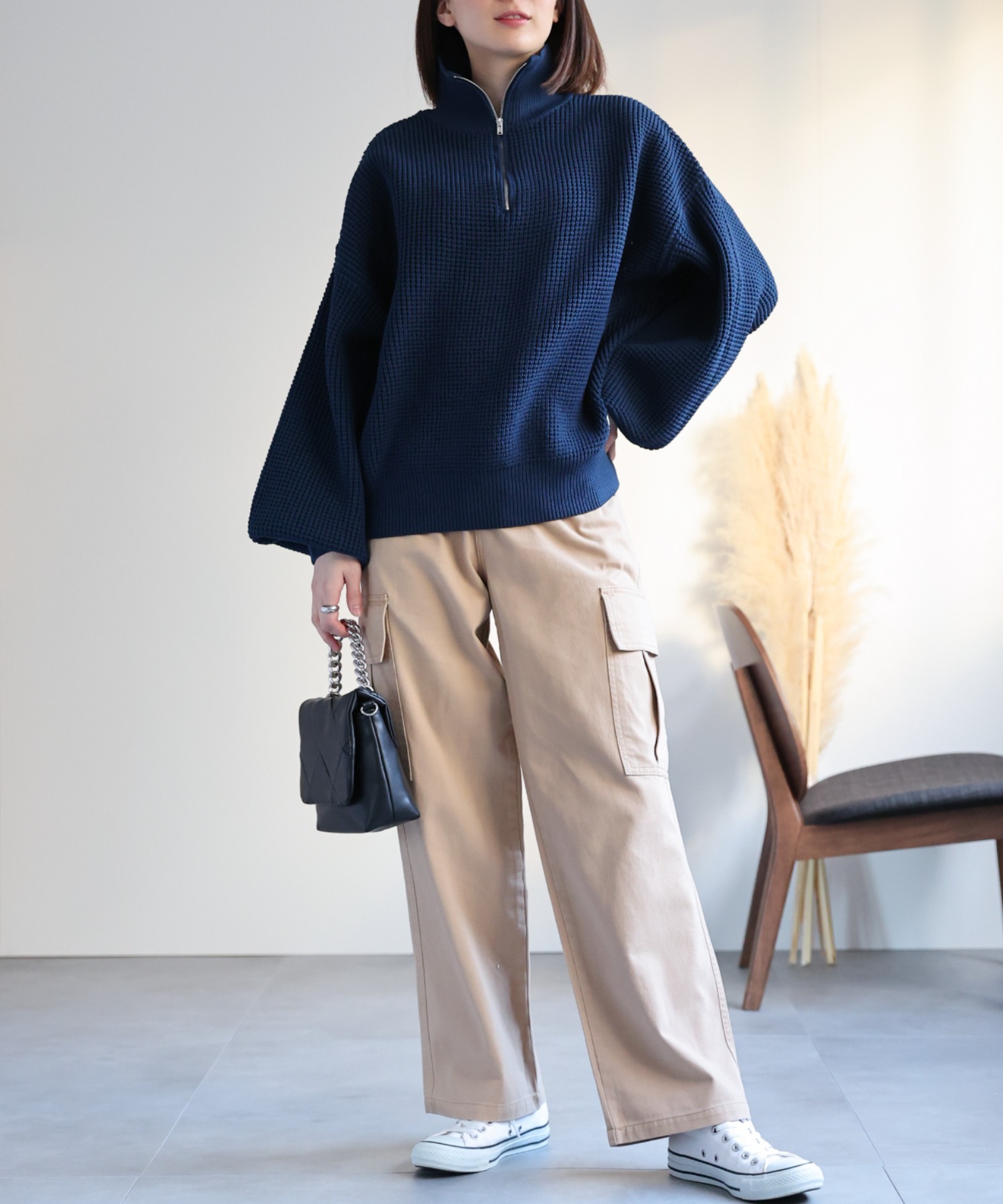 model：162cm  着用サイズ：Mサイズ