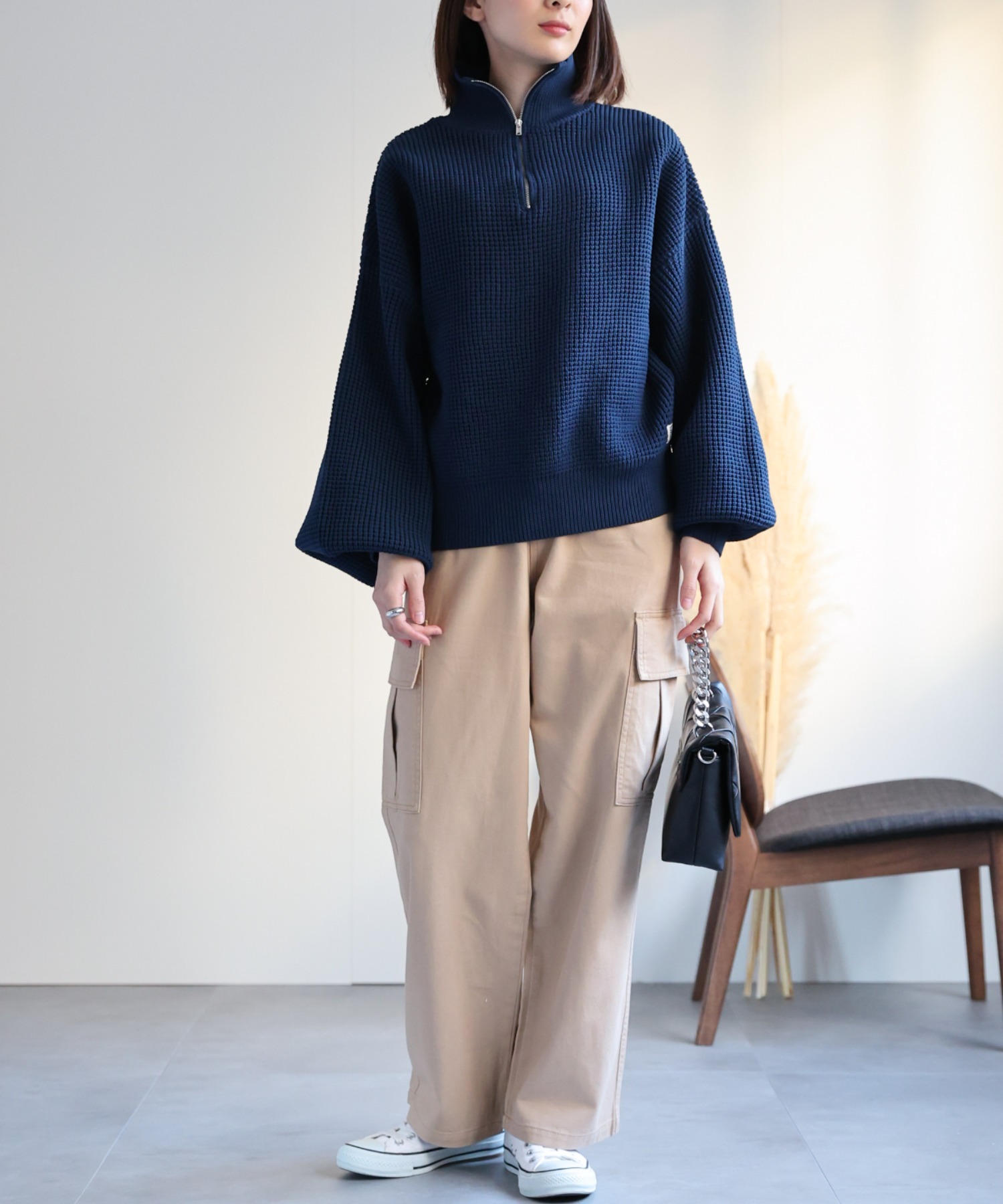 model：162cm  着用サイズ：Mサイズ
