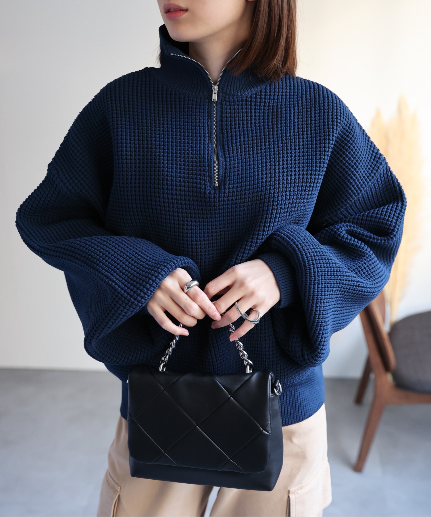 model：162cm  着用サイズ：Mサイズ