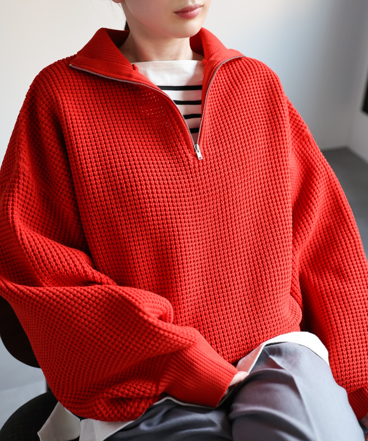 model：162cm  着用サイズ：Mサイズ