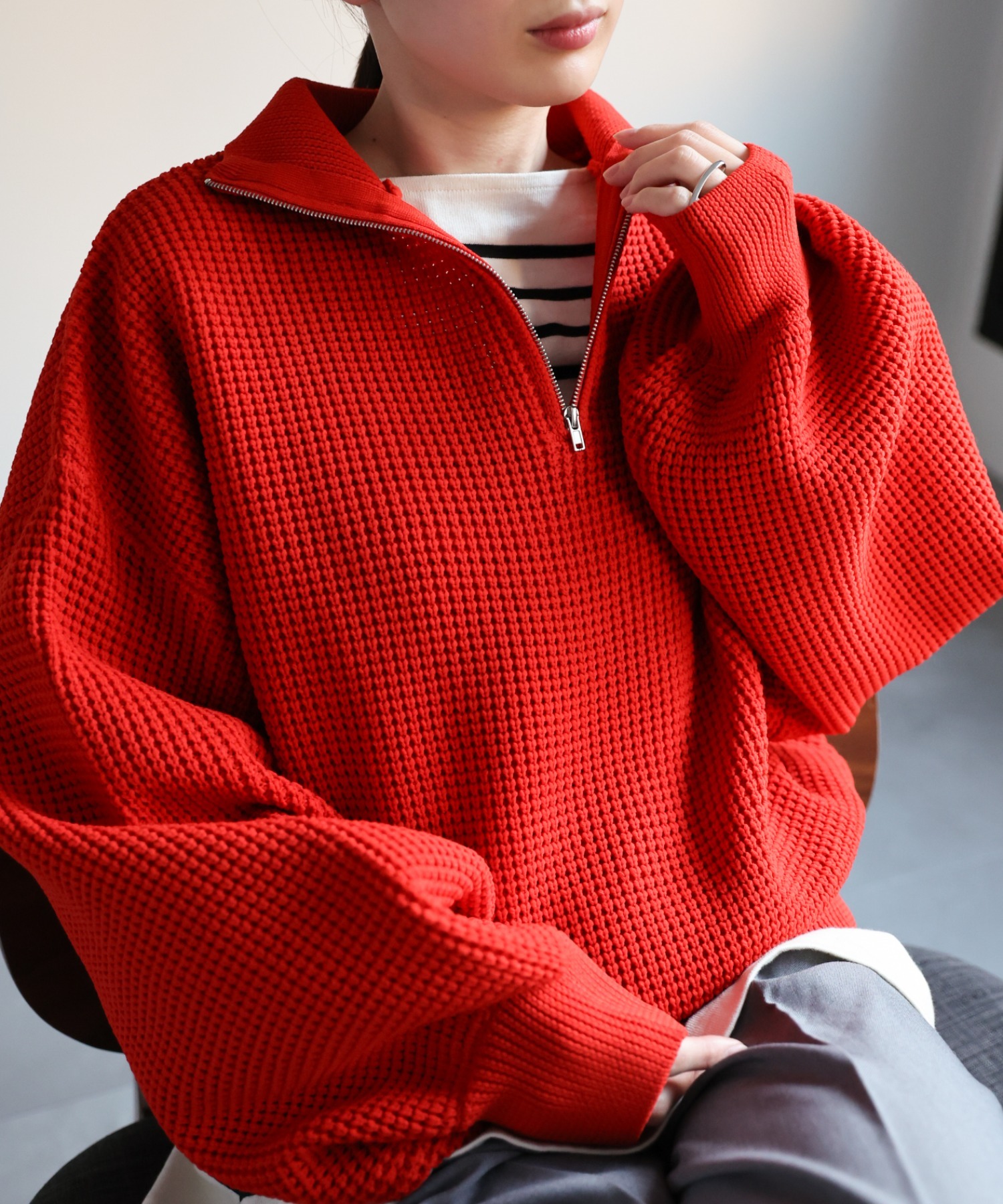 model：162cm  着用サイズ：Mサイズ