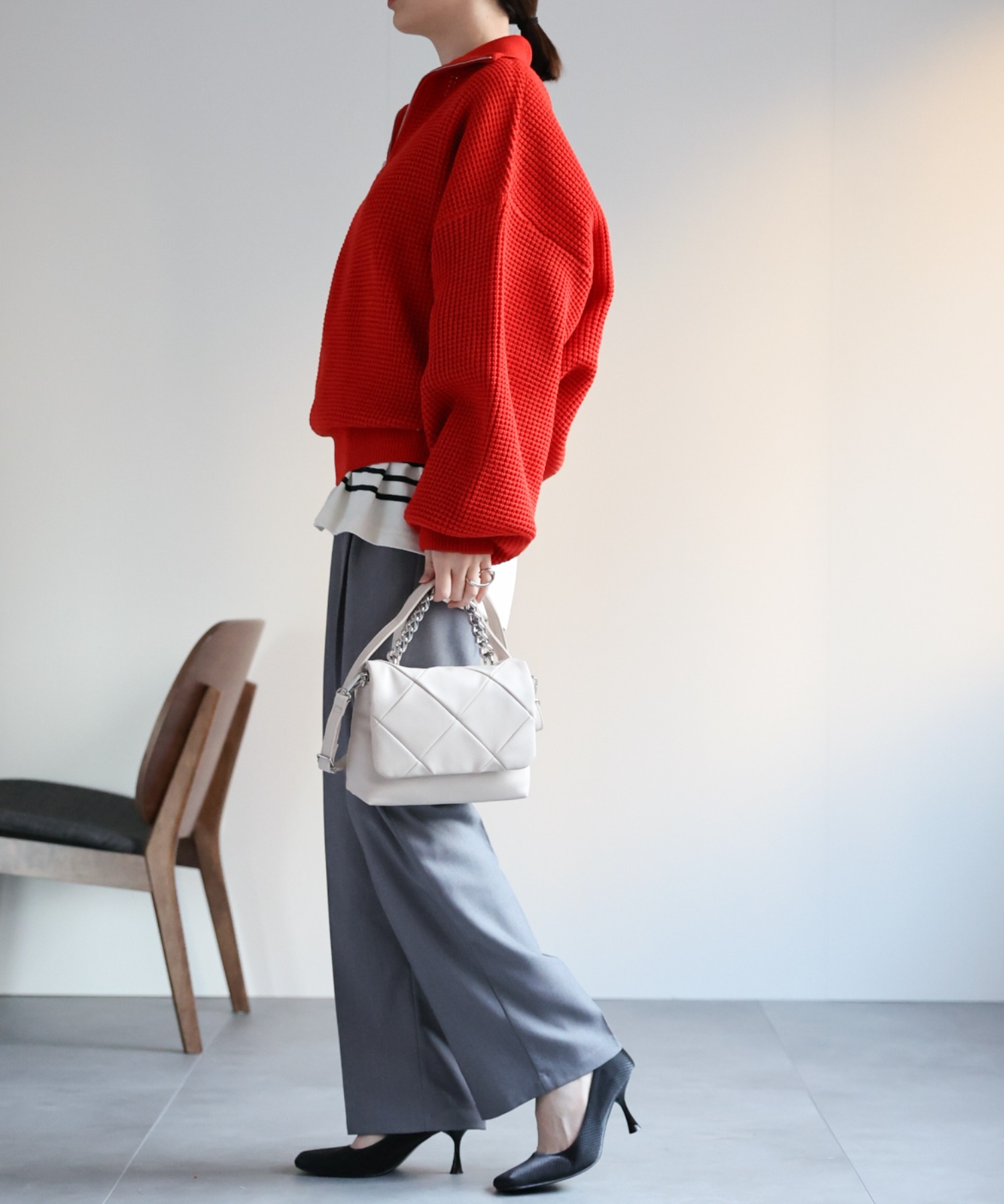 model：162cm  着用サイズ：Mサイズ