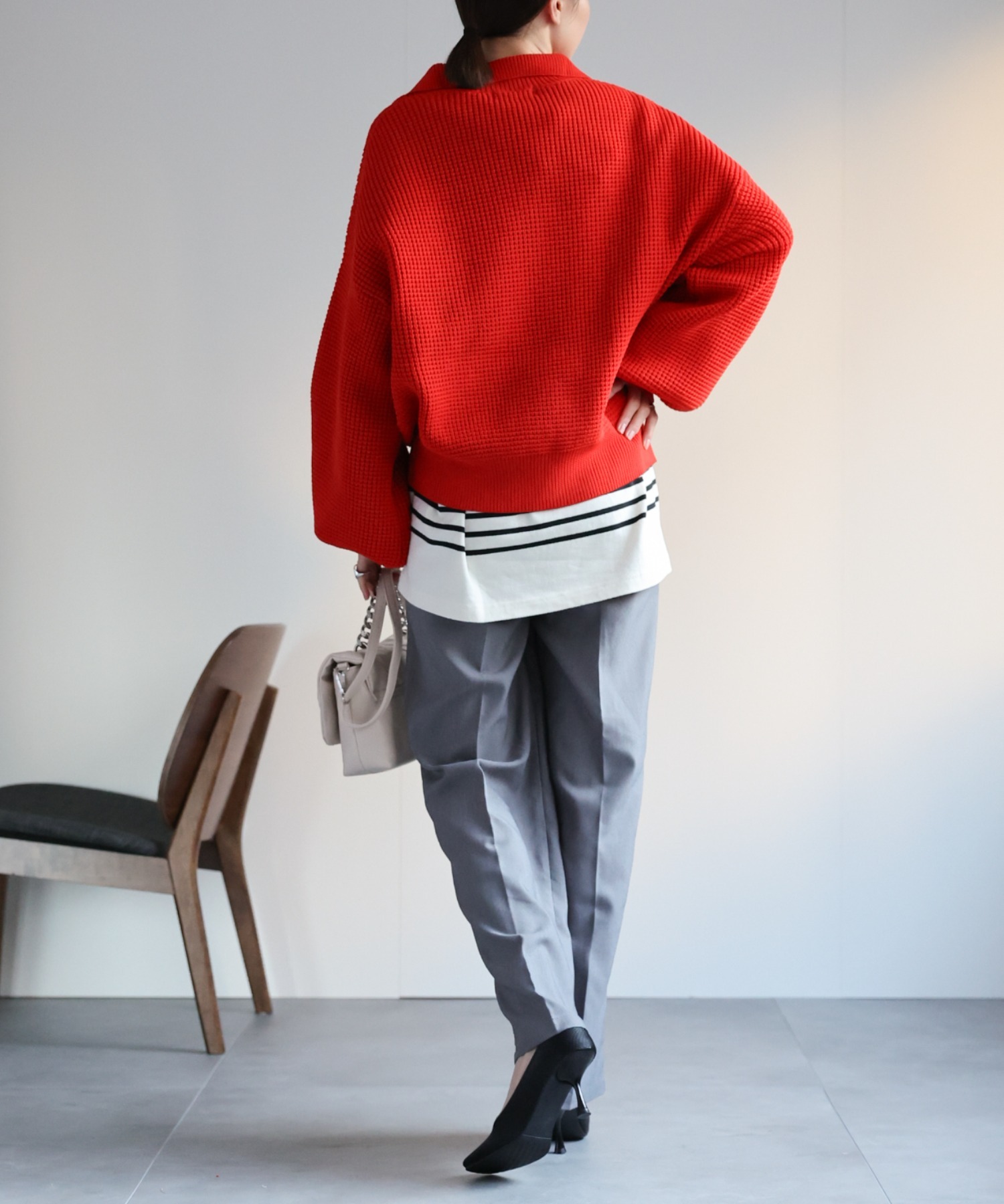 model：162cm  着用サイズ：Mサイズ