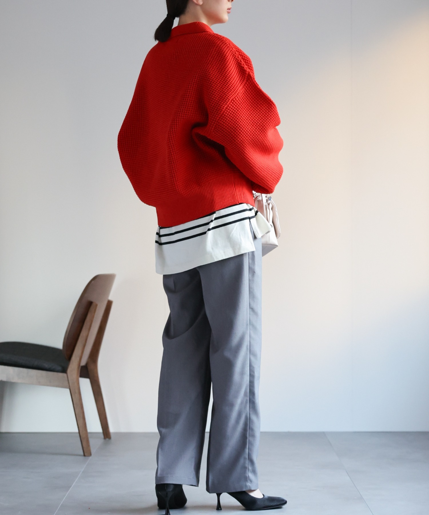 model：162cm  着用サイズ：Mサイズ