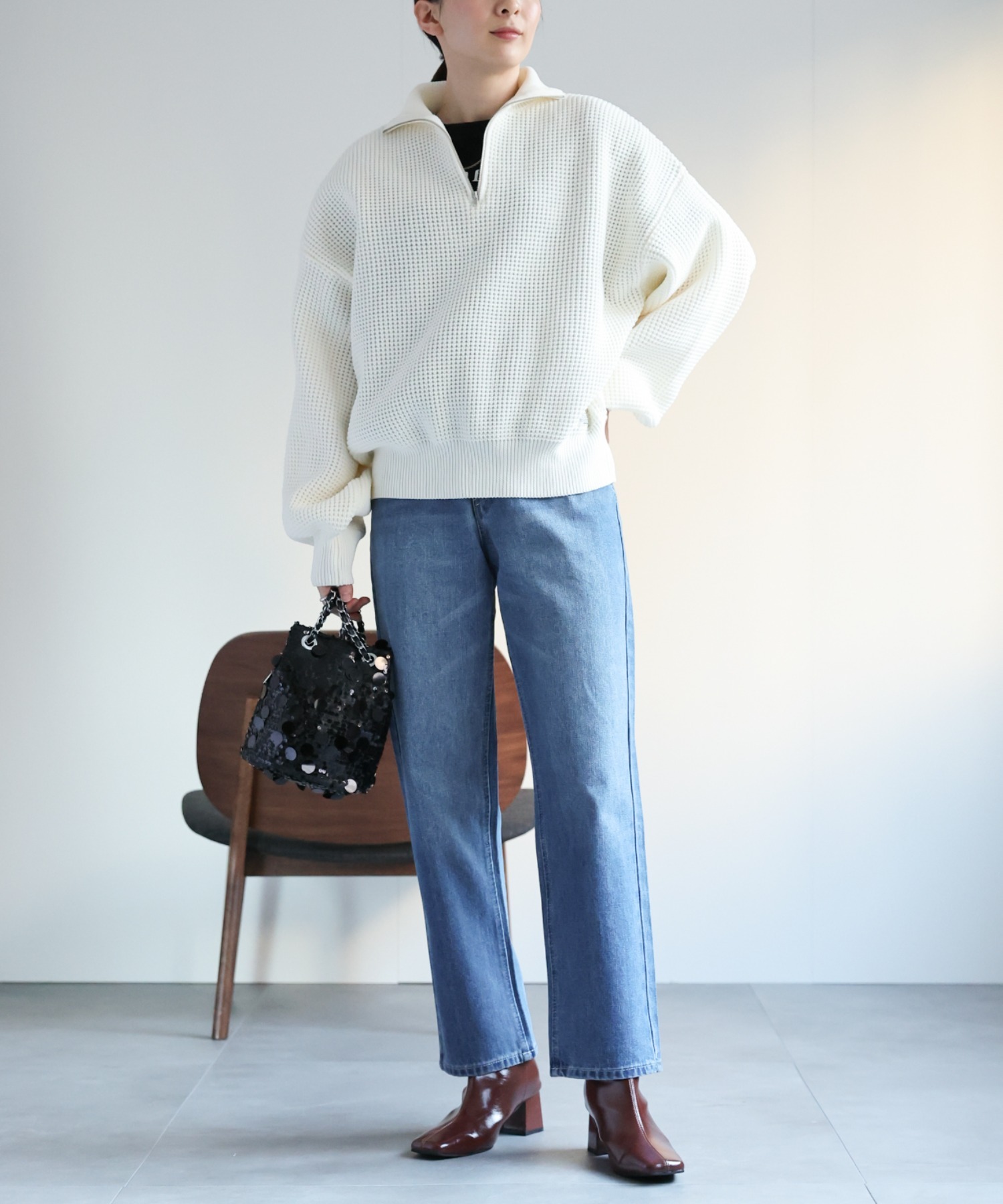 model：162cm  着用サイズ：Mサイズ